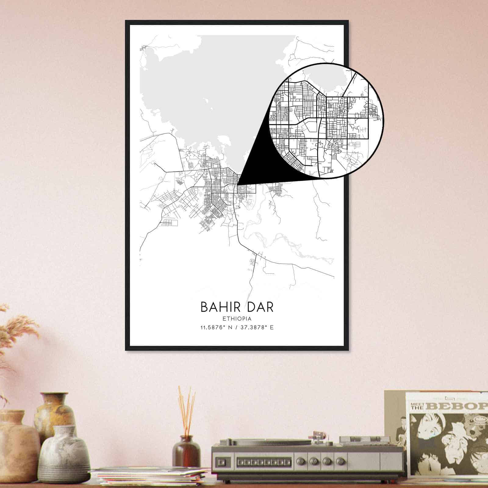 Deerfield Kansas Map Poster, Modern Home Decor Wall Art Print (Copy)