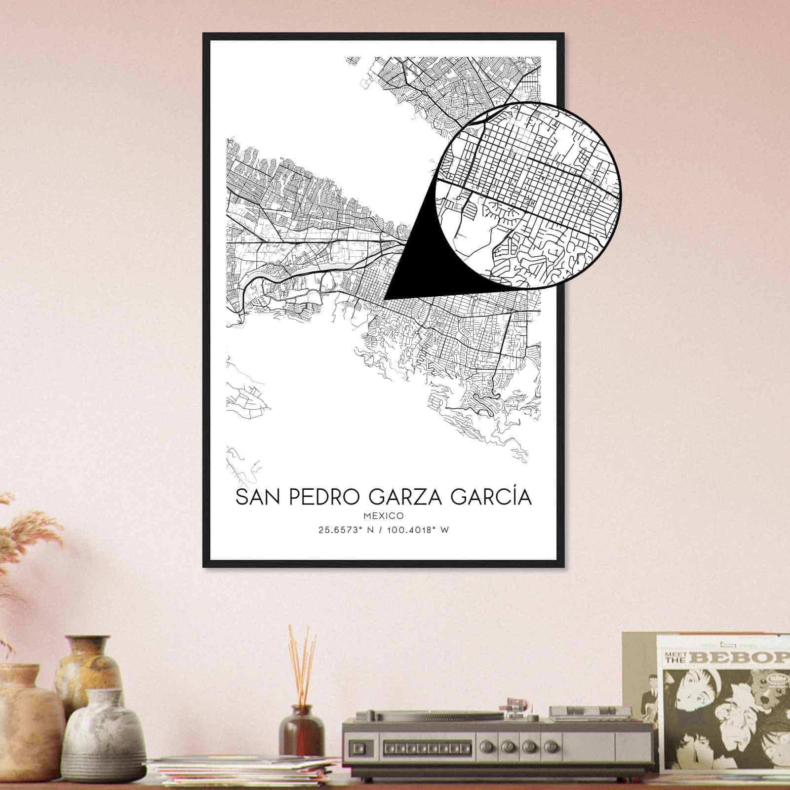 Deerfield Kansas Map Poster, Modern Home Decor Wall Art Print (Copy)