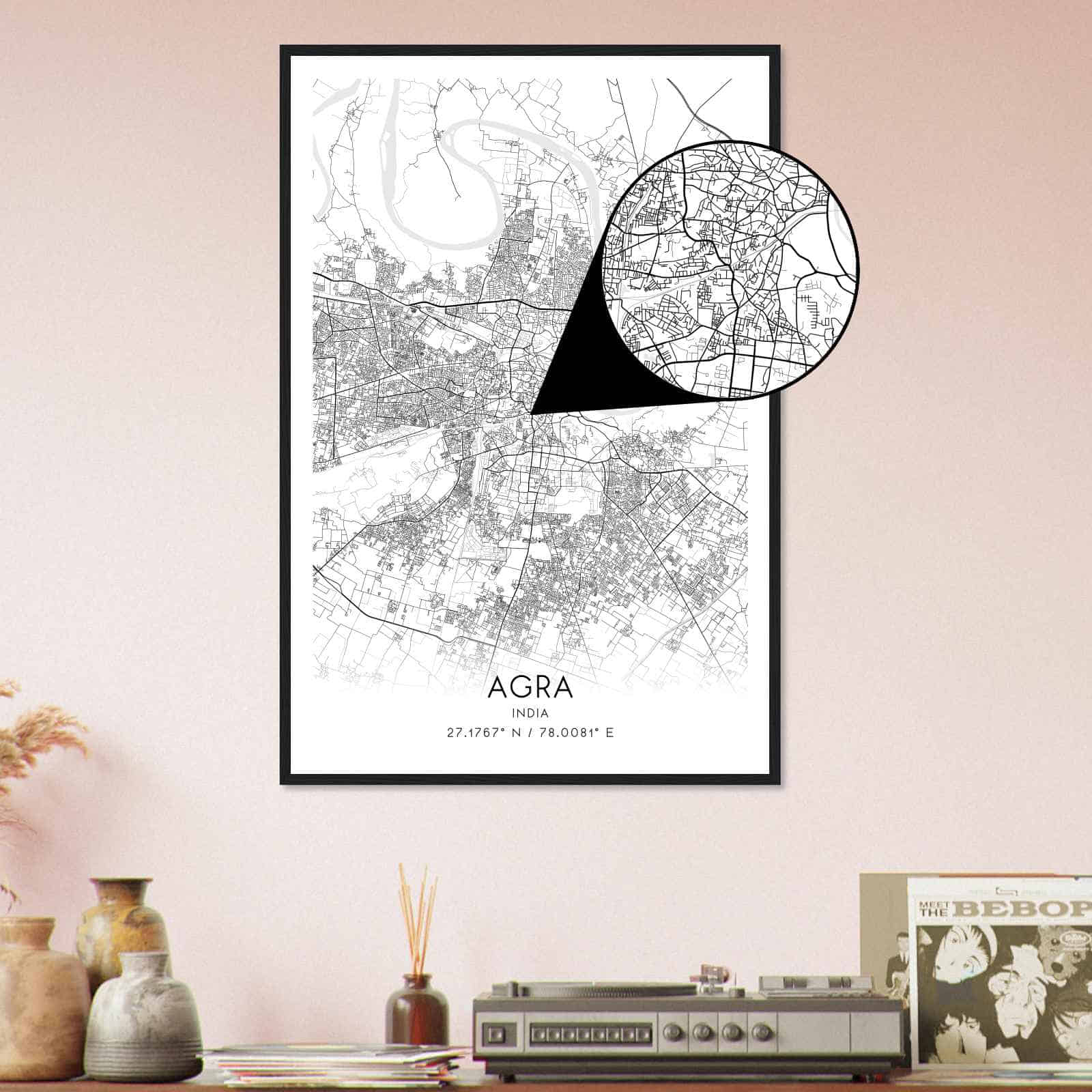 Deerfield Kansas Map Poster, Modern Home Decor Wall Art Print (Copy)