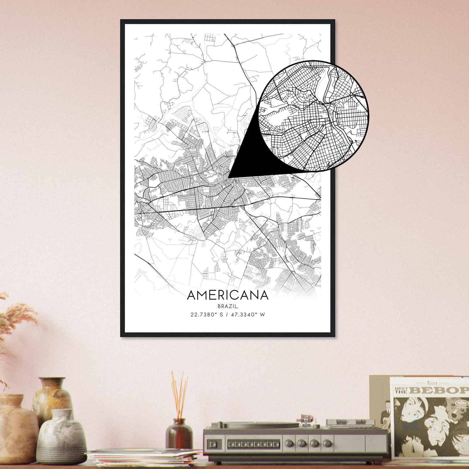 Deerfield Kansas Map Poster, Modern Home Decor Wall Art Print (Copy)
