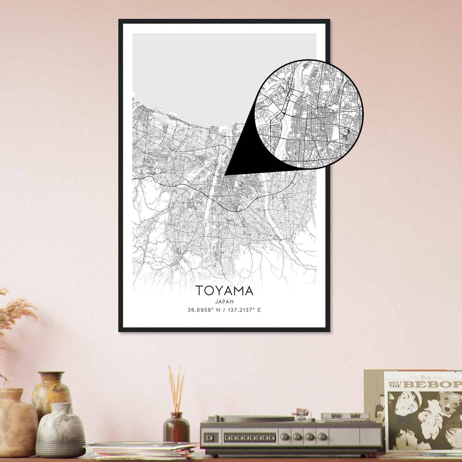 Deerfield Kansas Map Poster, Modern Home Decor Wall Art Print (Copy)