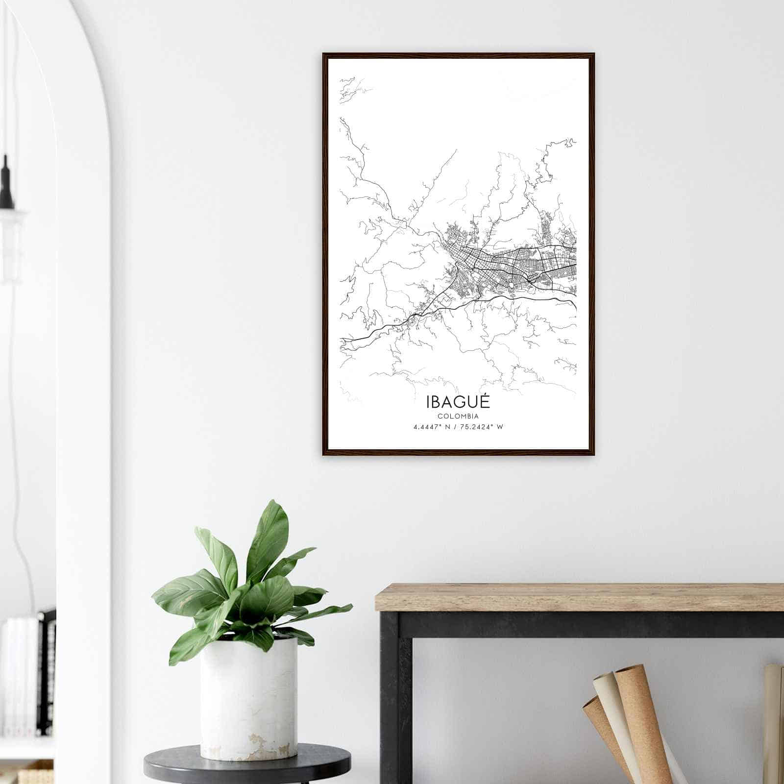 Deerfield Kansas Map Poster, Modern Home Decor Wall Art Print (Copy)