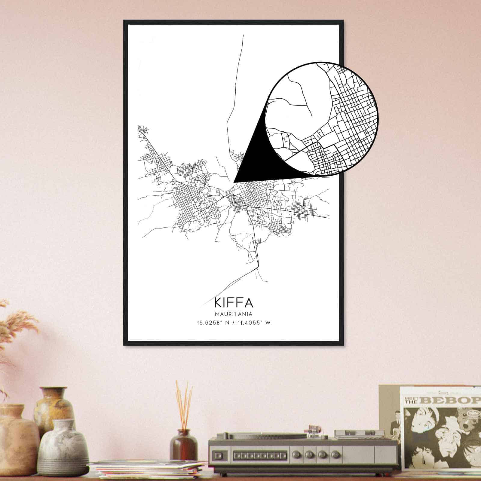 Deerfield Kansas Map Poster, Modern Home Decor Wall Art Print (Copy)
