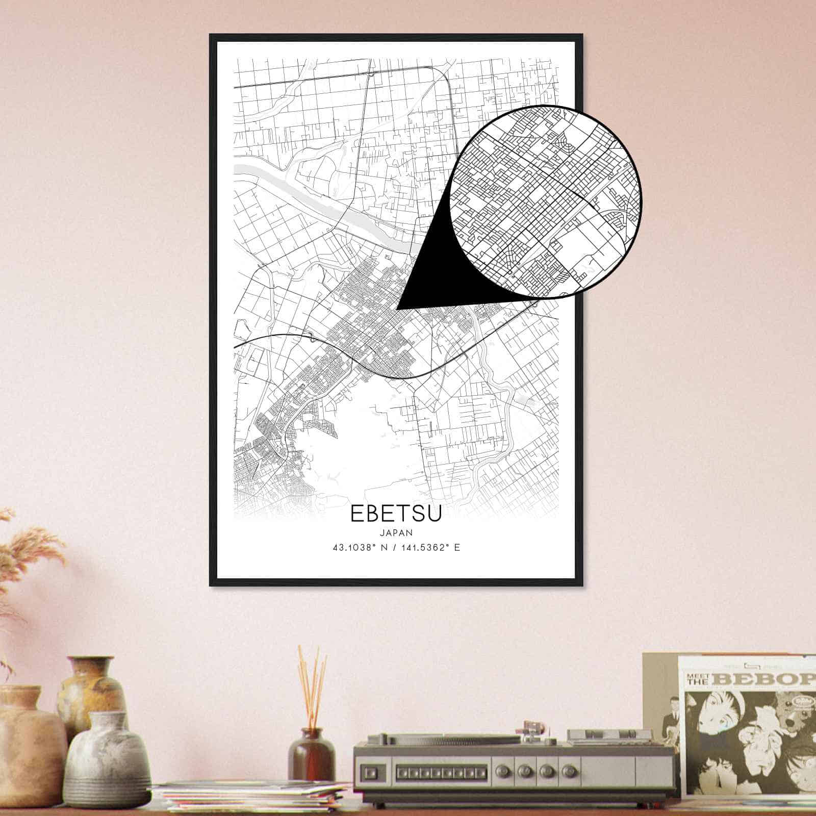 Deerfield Kansas Map Poster, Modern Home Decor Wall Art Print (Copy)