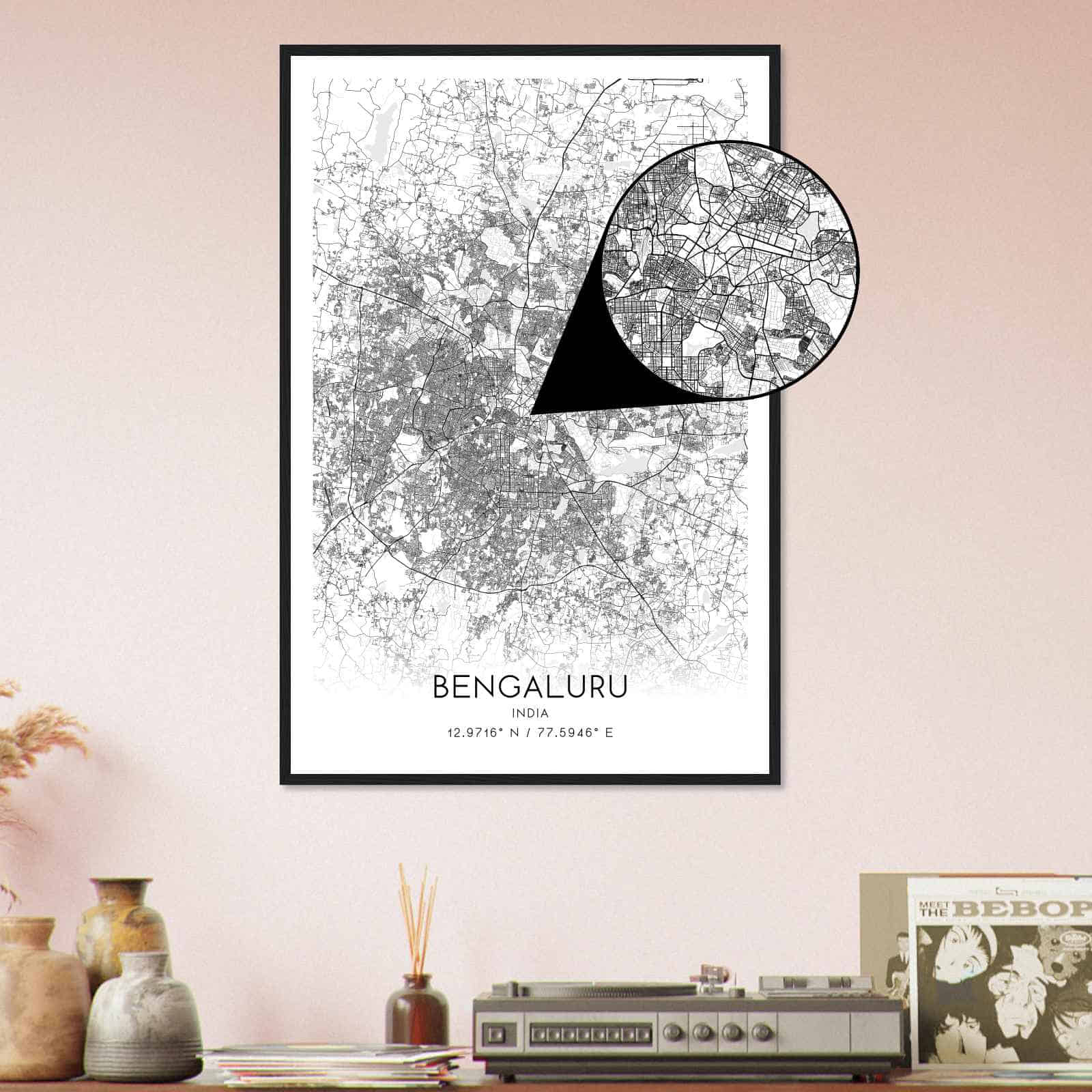 Deerfield Kansas Map Poster, Modern Home Decor Wall Art Print (Copy)