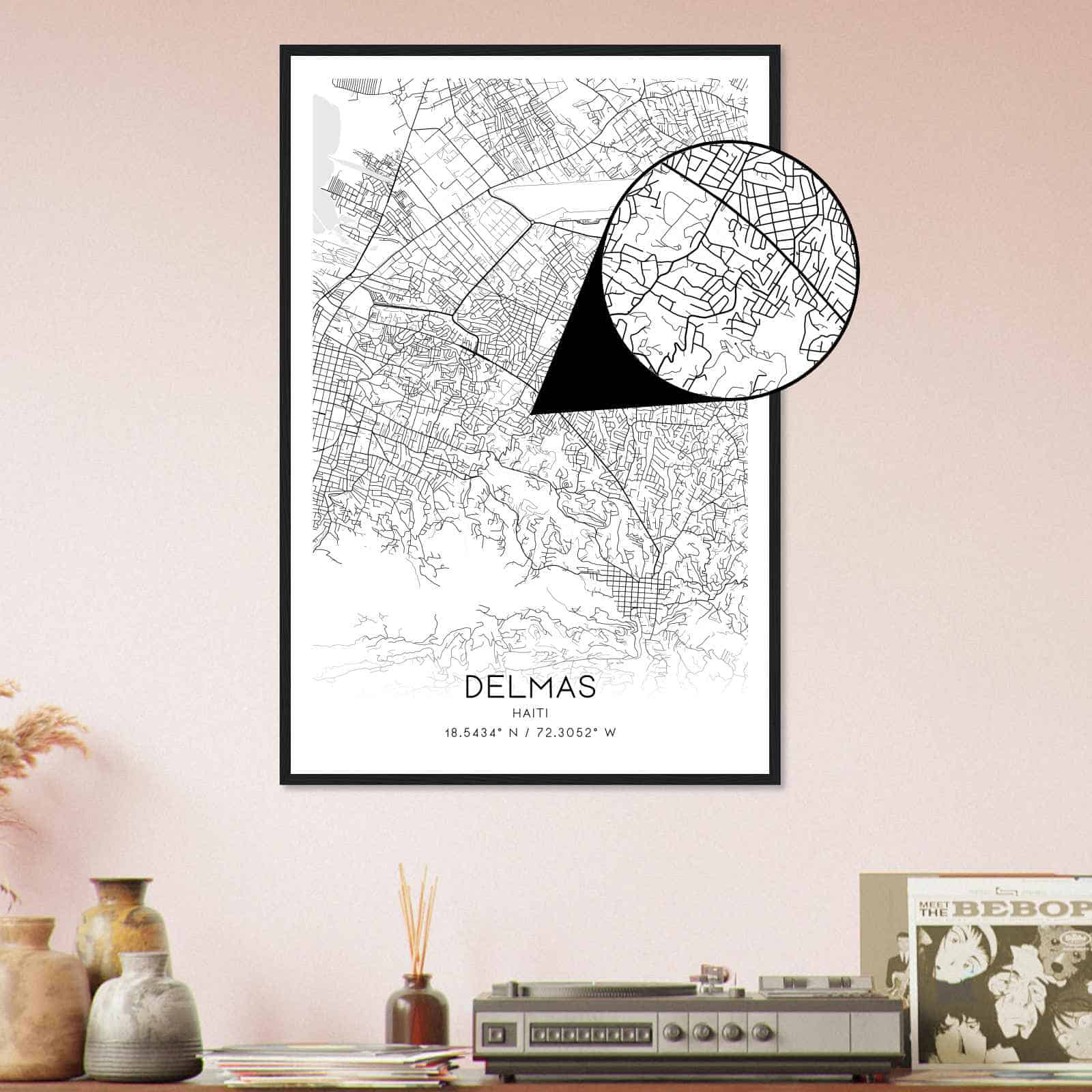 Deerfield Kansas Map Poster, Modern Home Decor Wall Art Print (Copy)
