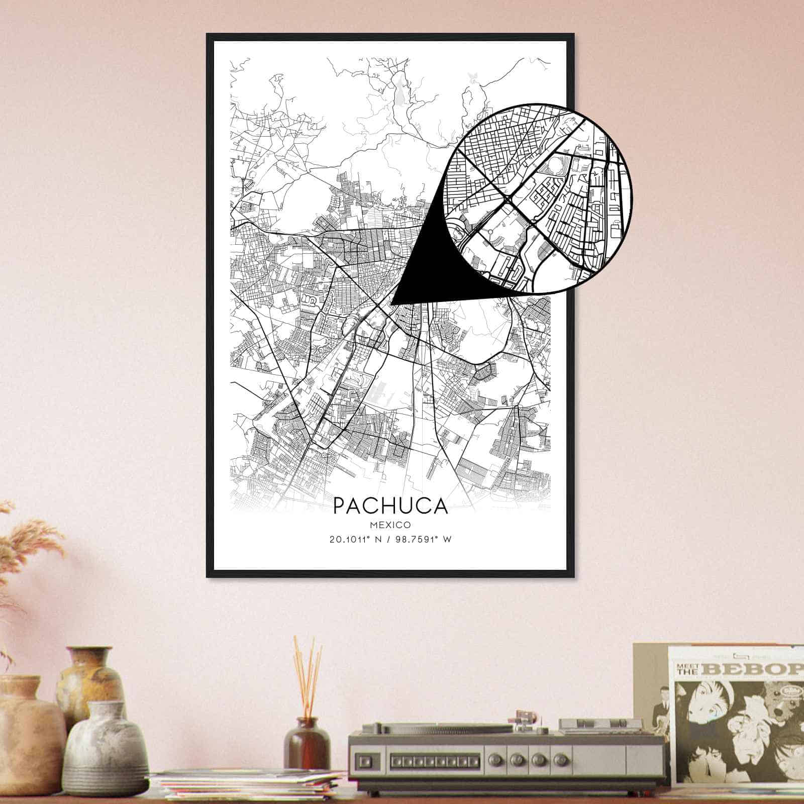 Deerfield Kansas Map Poster, Modern Home Decor Wall Art Print (Copy)