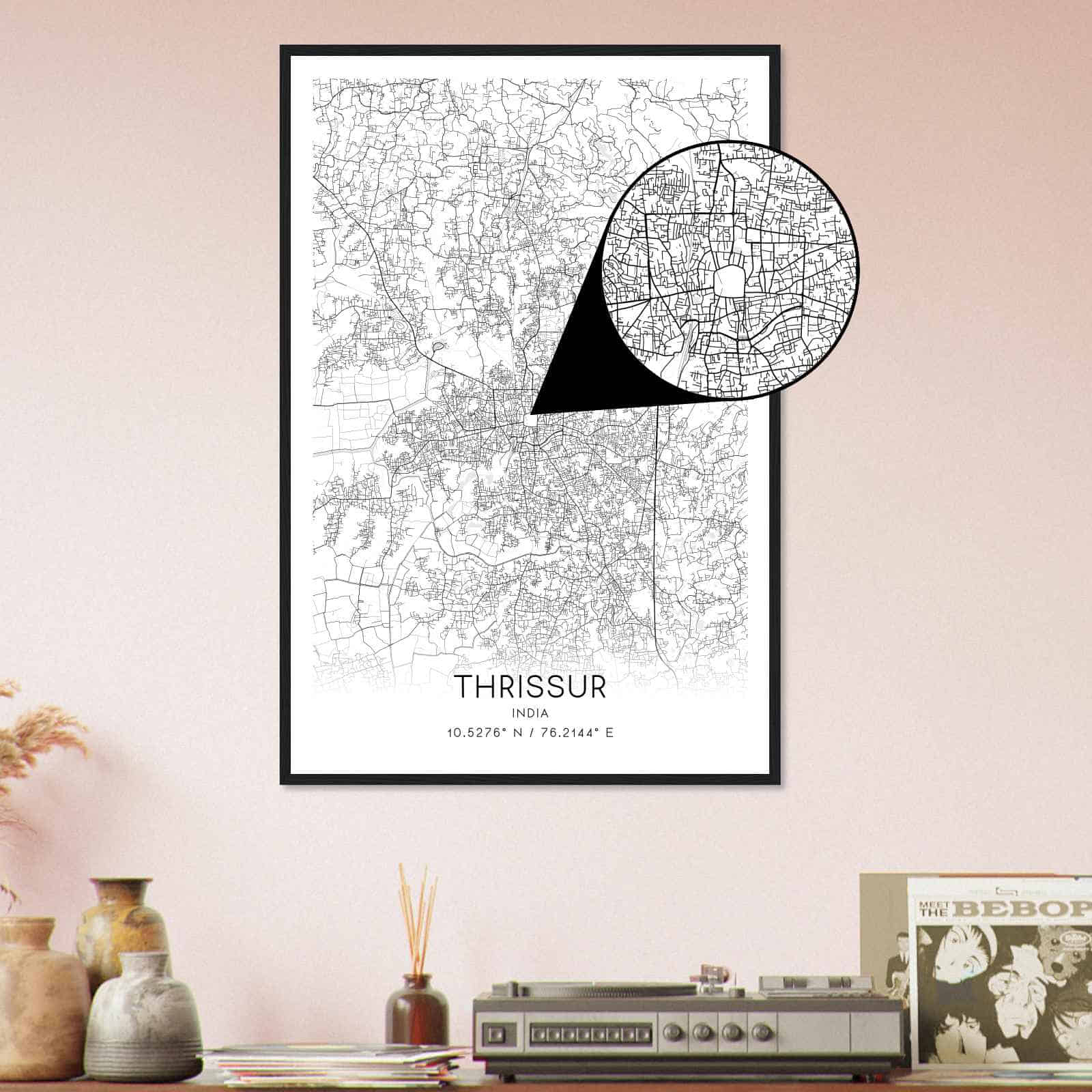 Deerfield Kansas Map Poster, Modern Home Decor Wall Art Print (Copy)