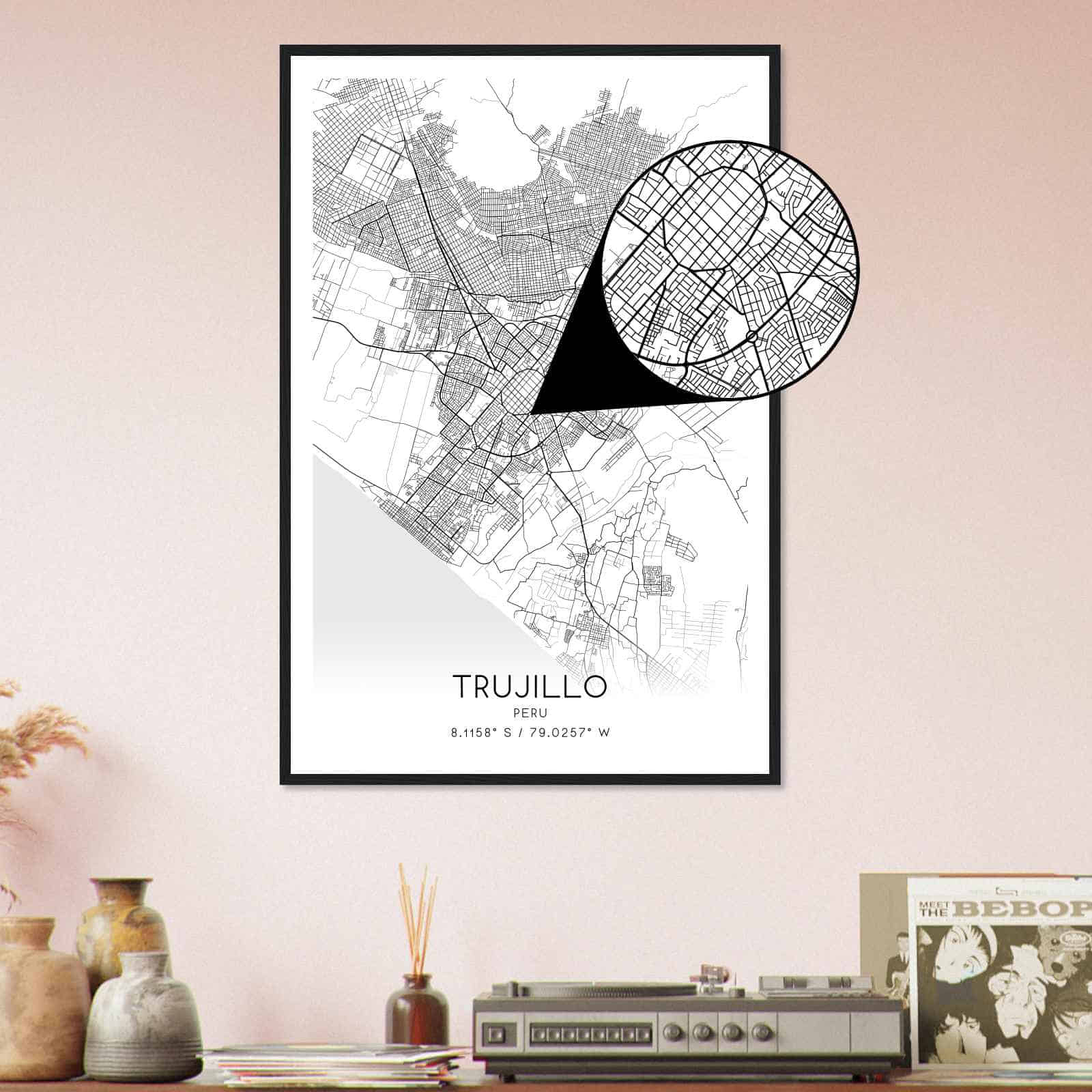 Deerfield Kansas Map Poster, Modern Home Decor Wall Art Print (Copy)