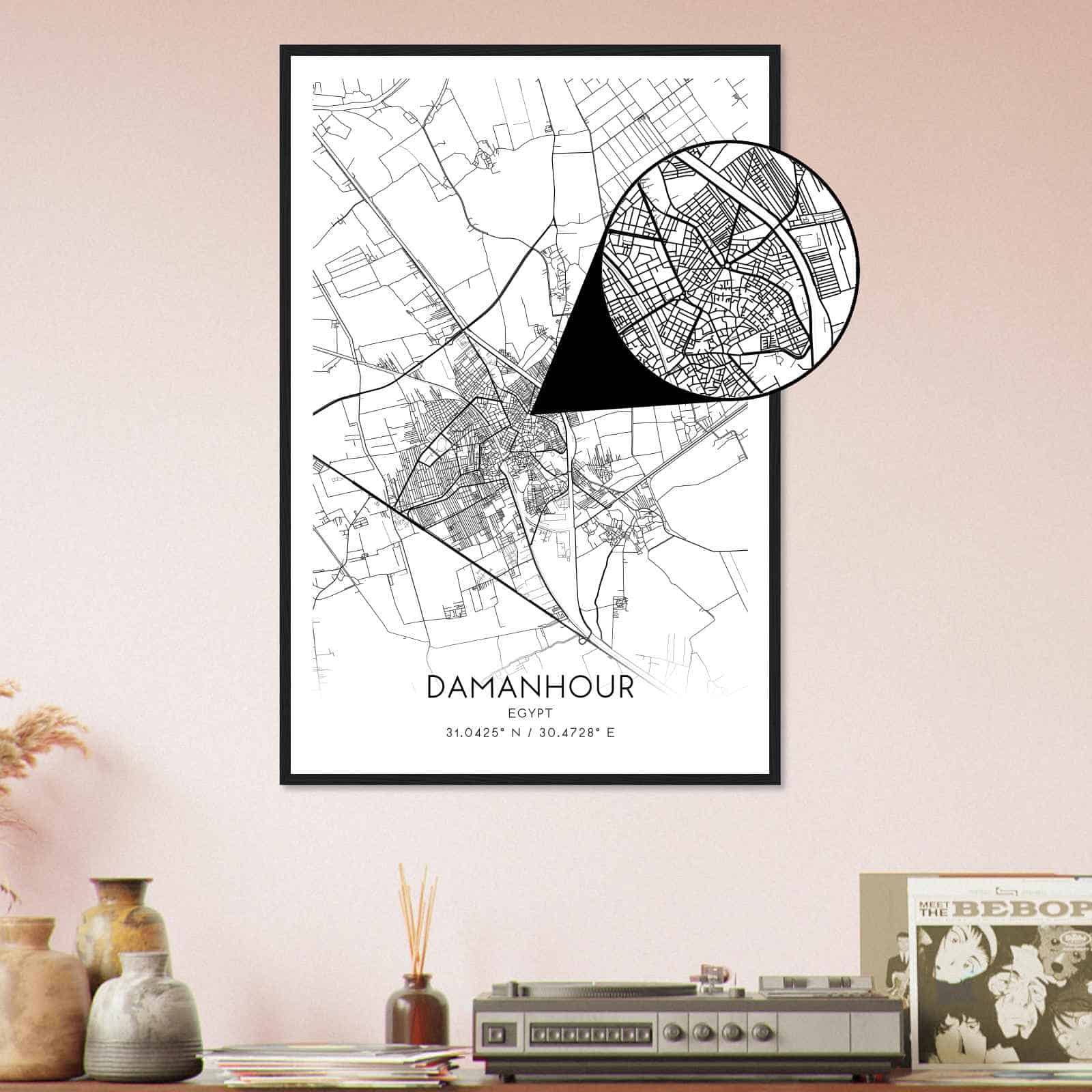 Deerfield Kansas Map Poster, Modern Home Decor Wall Art Print (Copy)