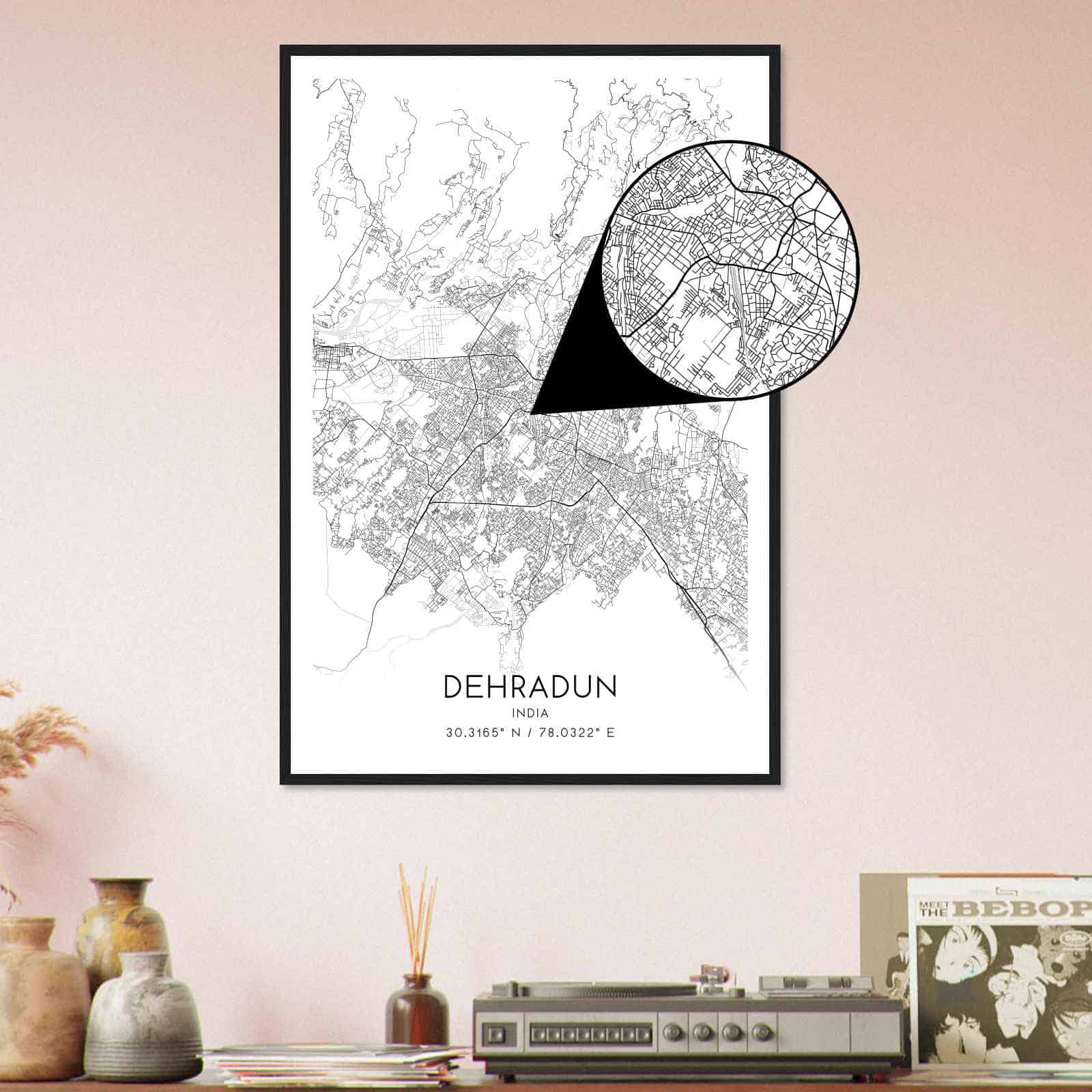 Deerfield Kansas Map Poster, Modern Home Decor Wall Art Print (Copy)