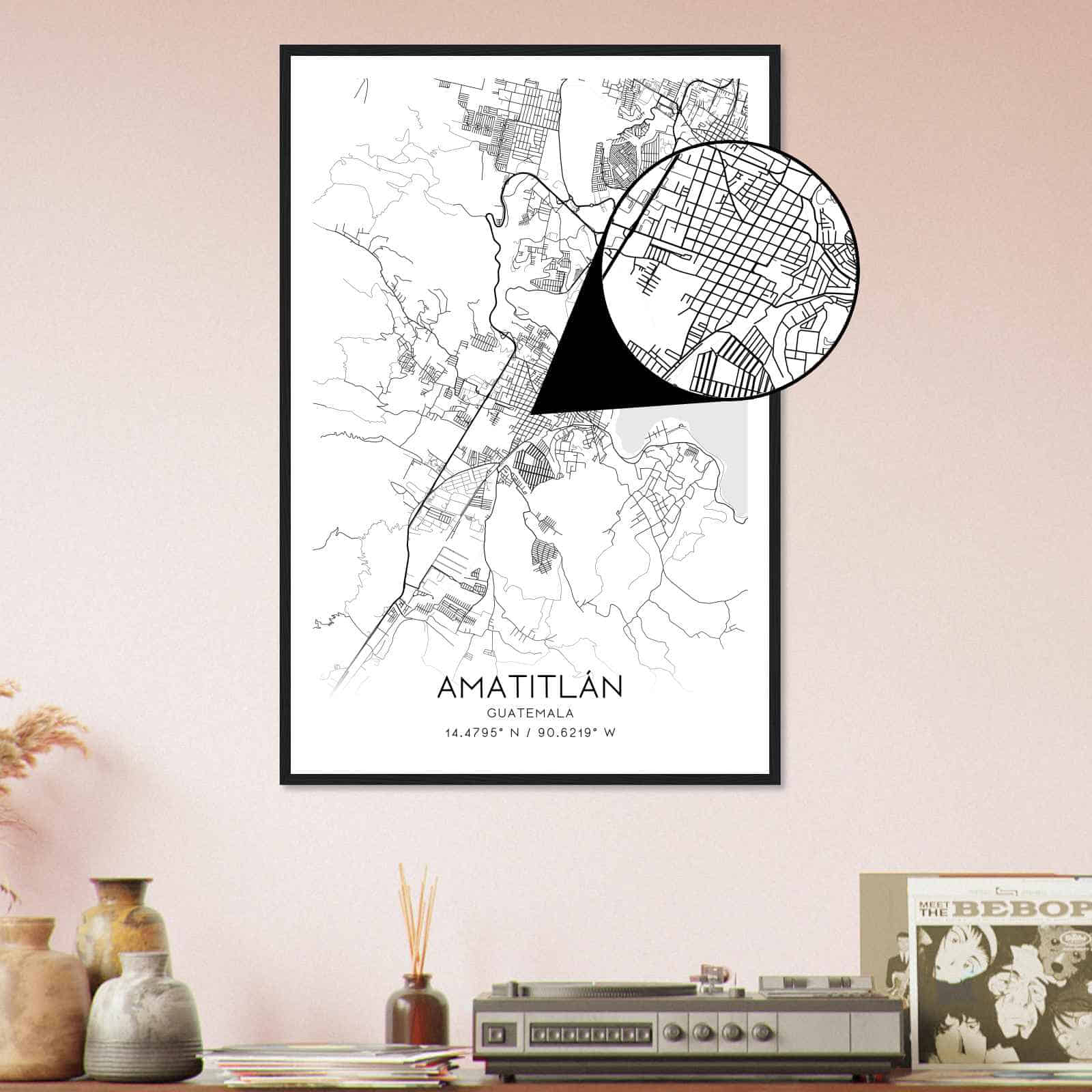 Deerfield Kansas Map Poster, Modern Home Decor Wall Art Print (Copy)