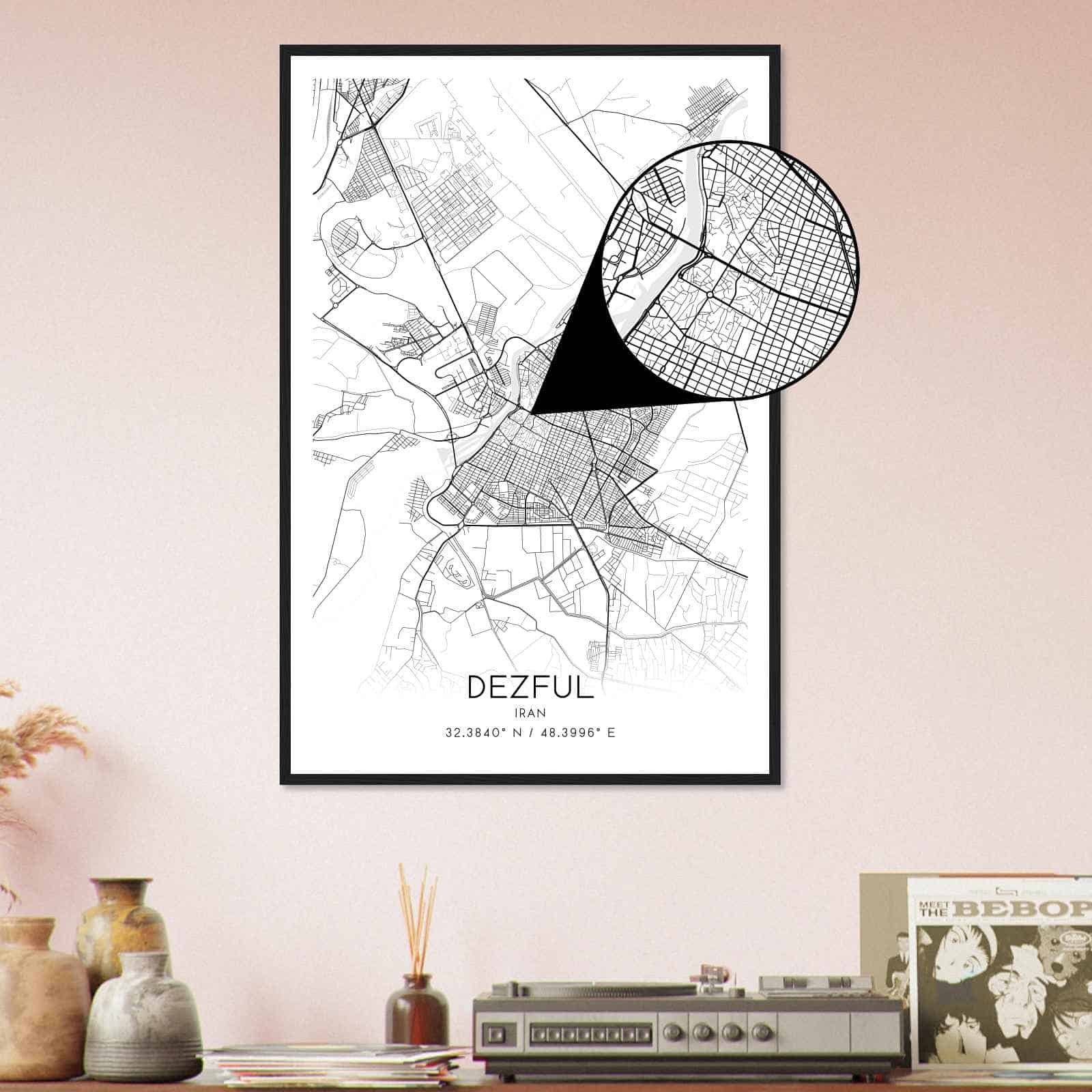 Deerfield Kansas Map Poster, Modern Home Decor Wall Art Print (Copy)