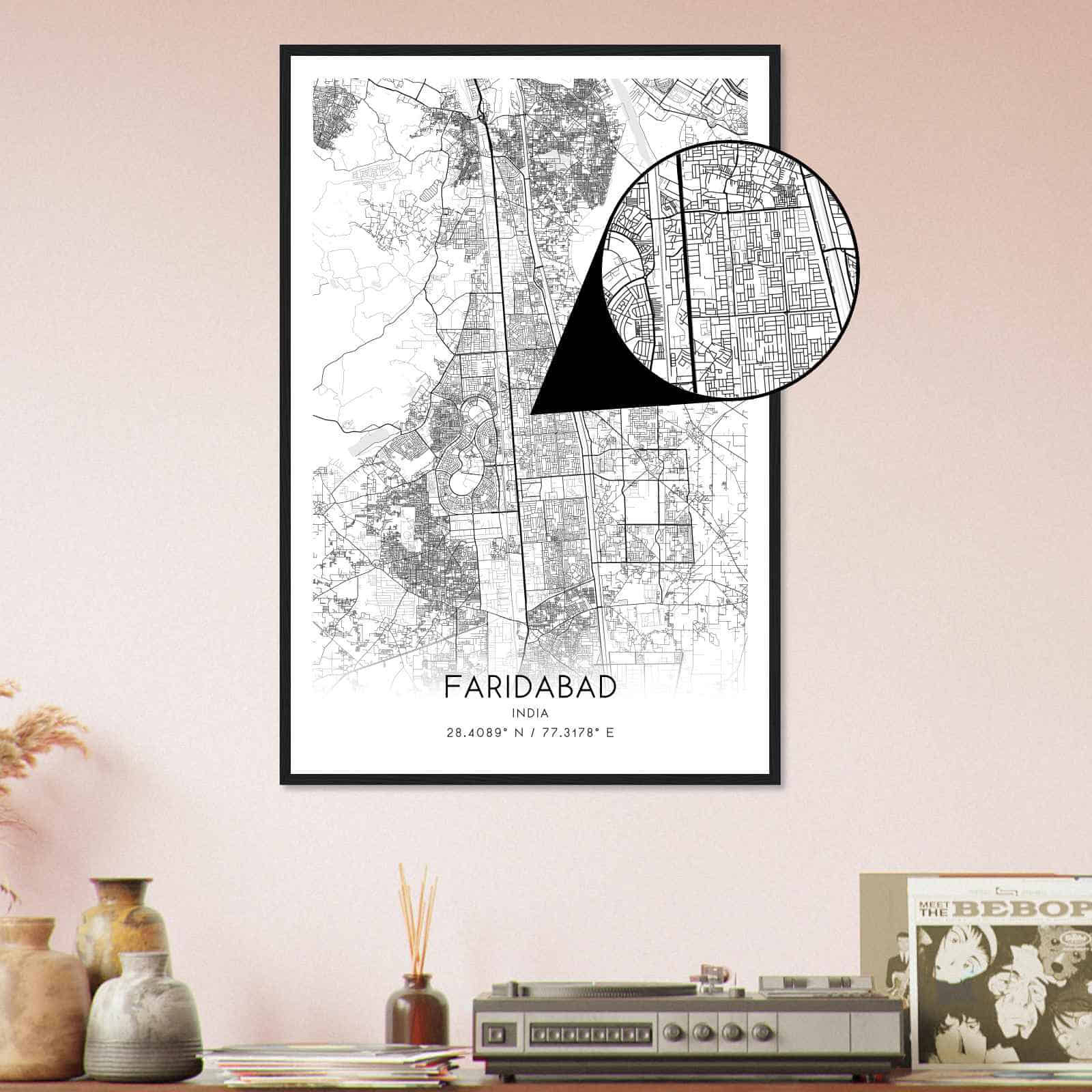 Deerfield Kansas Map Poster, Modern Home Decor Wall Art Print (Copy)