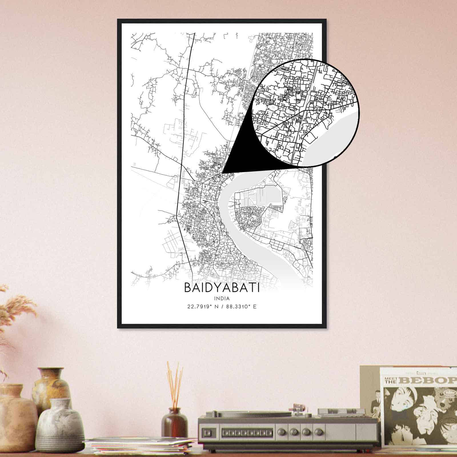 Deerfield Kansas Map Poster, Modern Home Decor Wall Art Print (Copy)