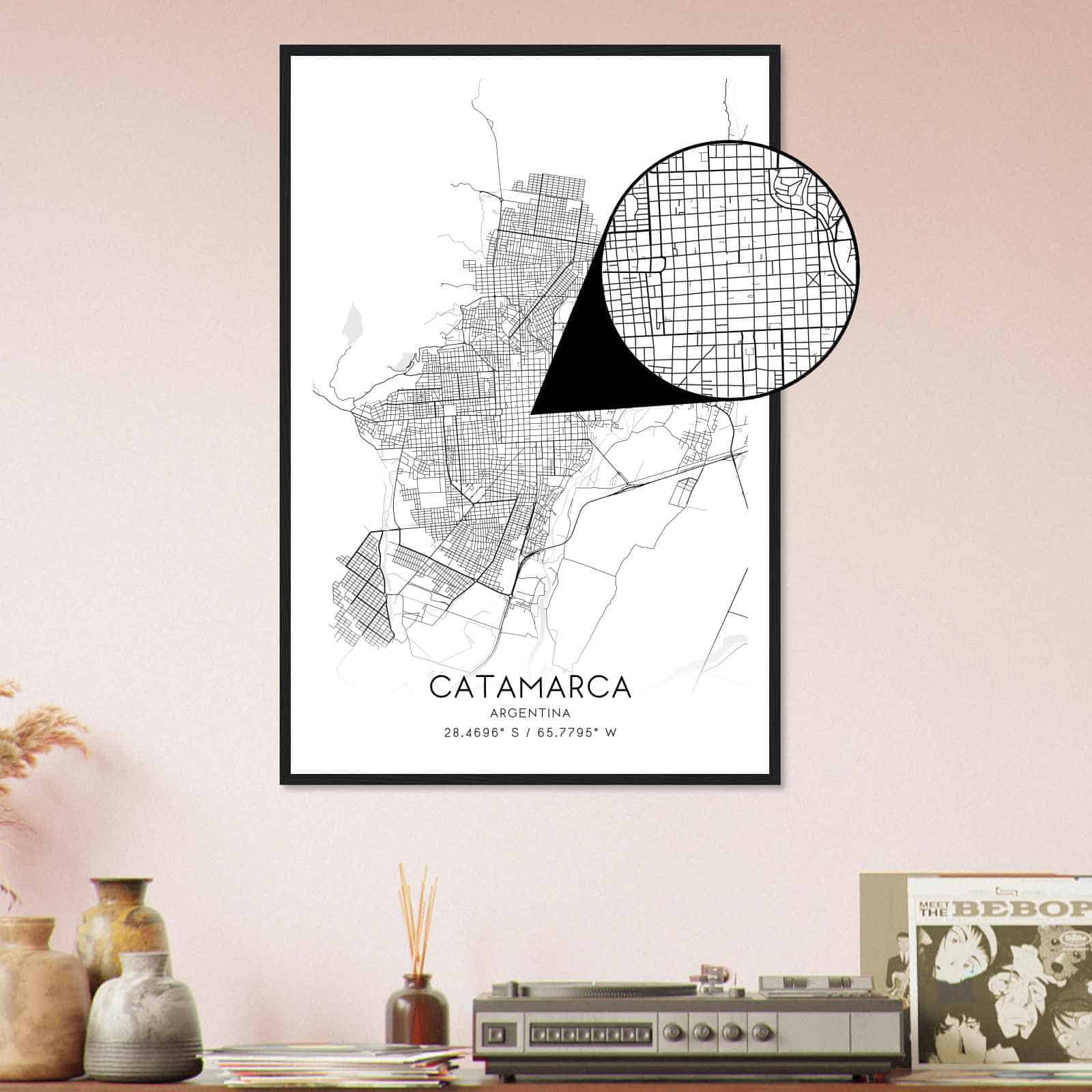 Deerfield Kansas Map Poster, Modern Home Decor Wall Art Print (Copy)