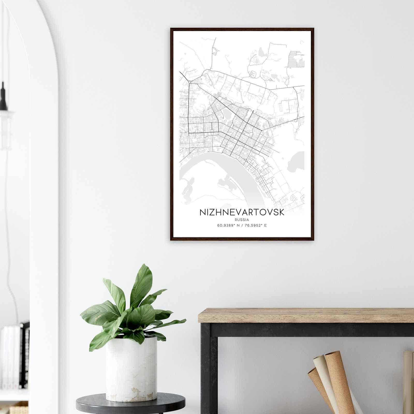 Deerfield Kansas Map Poster, Modern Home Decor Wall Art Print (Copy)