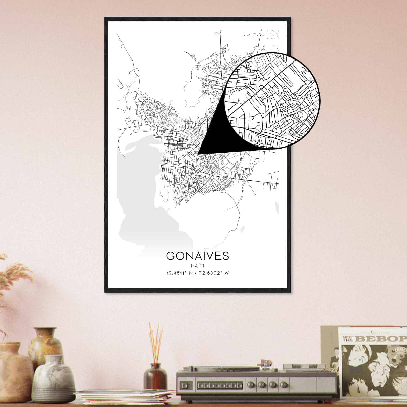 Deerfield Kansas Map Poster, Modern Home Decor Wall Art Print (Copy)