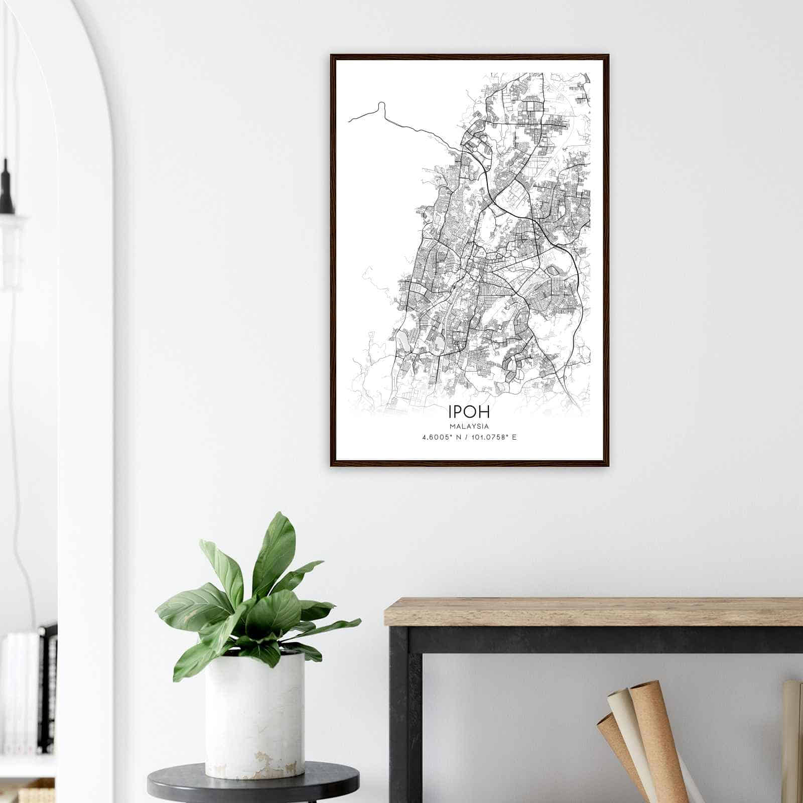 Deerfield Kansas Map Poster, Modern Home Decor Wall Art Print (Copy)