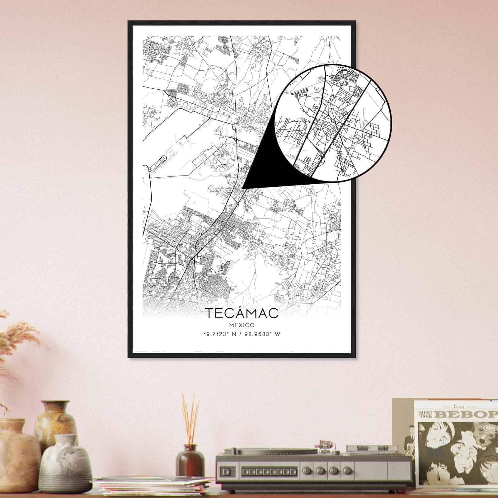 Deerfield Kansas Map Poster, Modern Home Decor Wall Art Print (Copy)