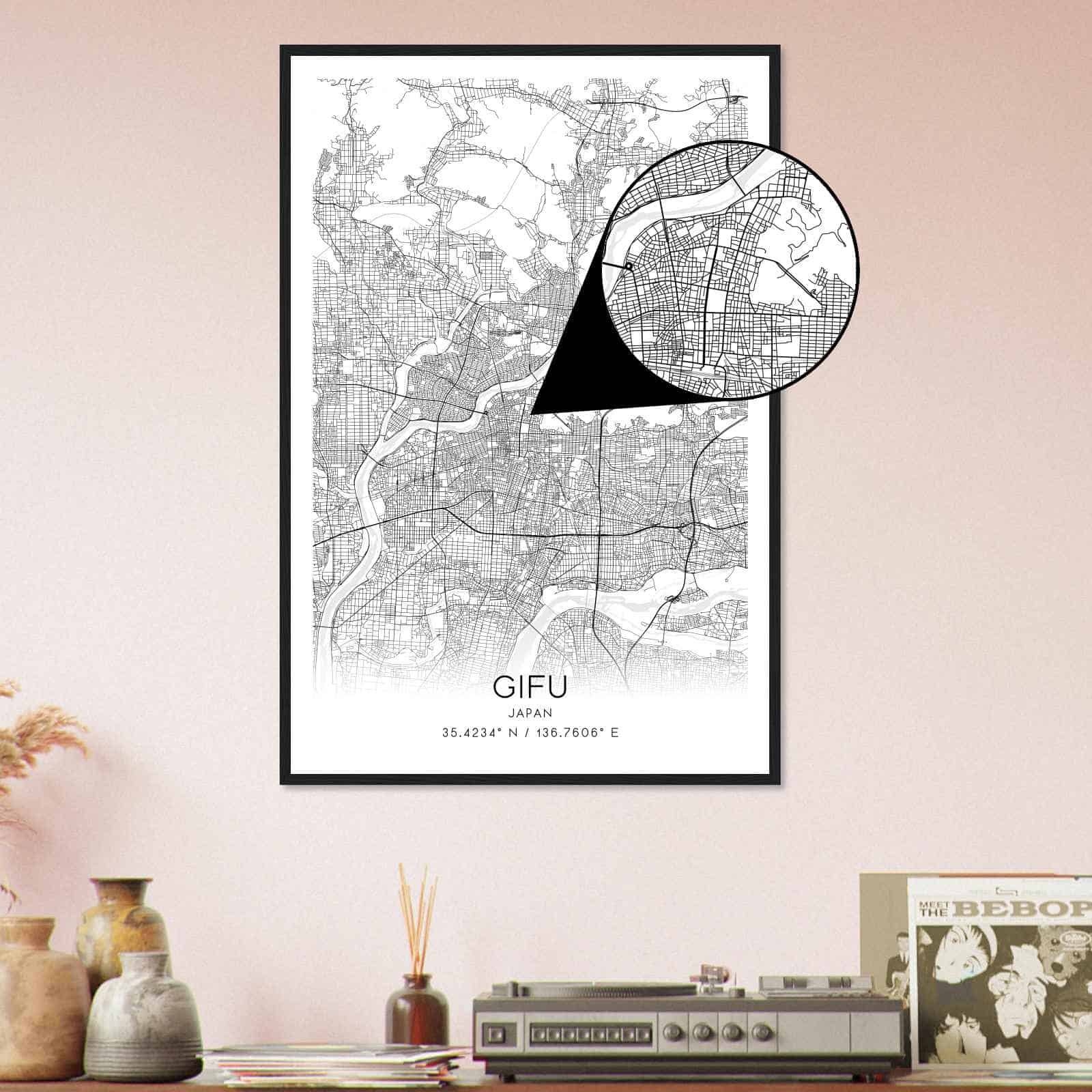 Deerfield Kansas Map Poster, Modern Home Decor Wall Art Print (Copy)