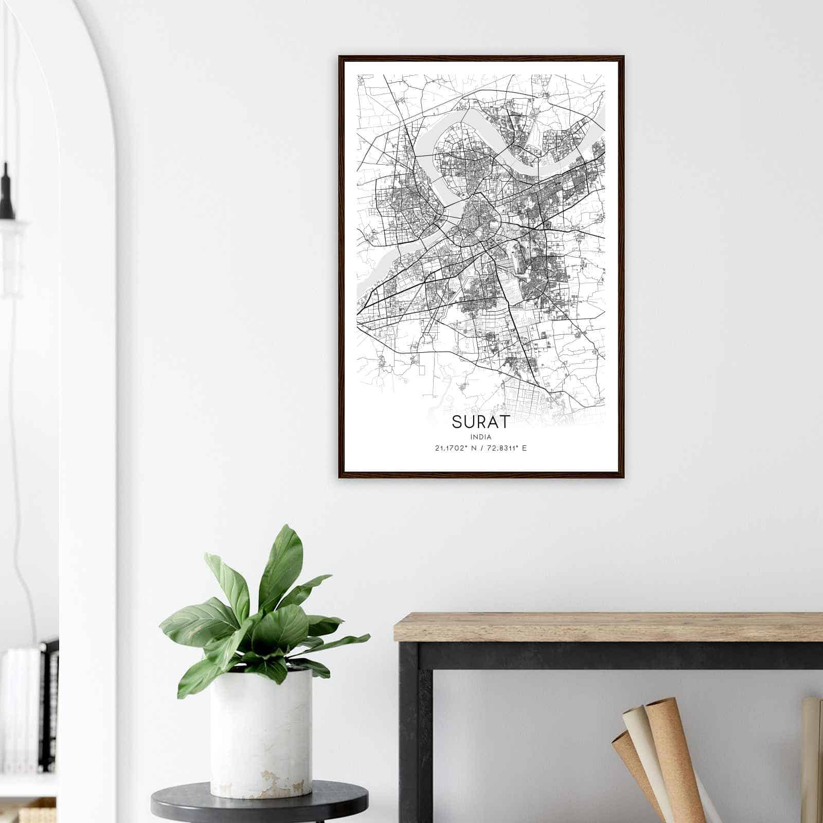 Deerfield Kansas Map Poster, Modern Home Decor Wall Art Print (Copy)