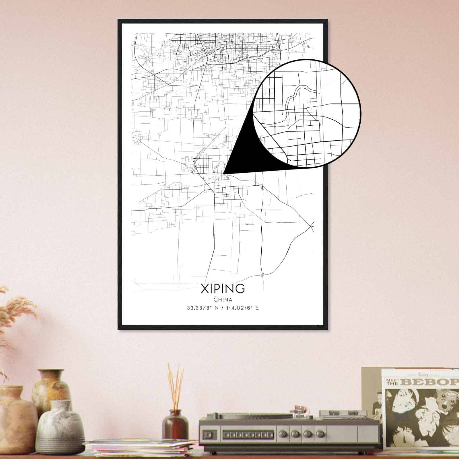 Deerfield Kansas Map Poster, Modern Home Decor Wall Art Print (Copy)