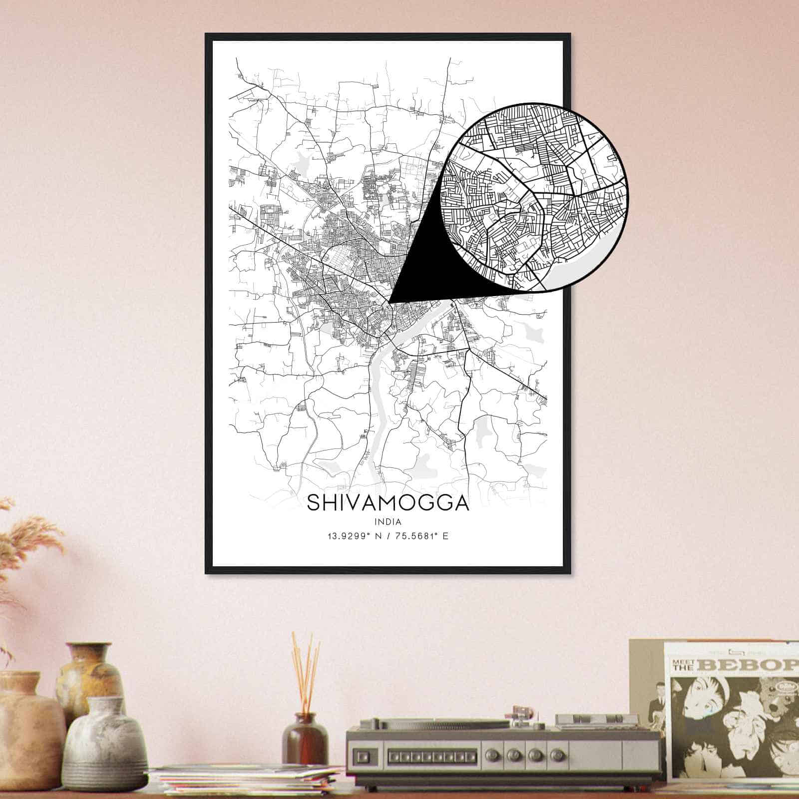 Deerfield Kansas Map Poster, Modern Home Decor Wall Art Print (Copy)