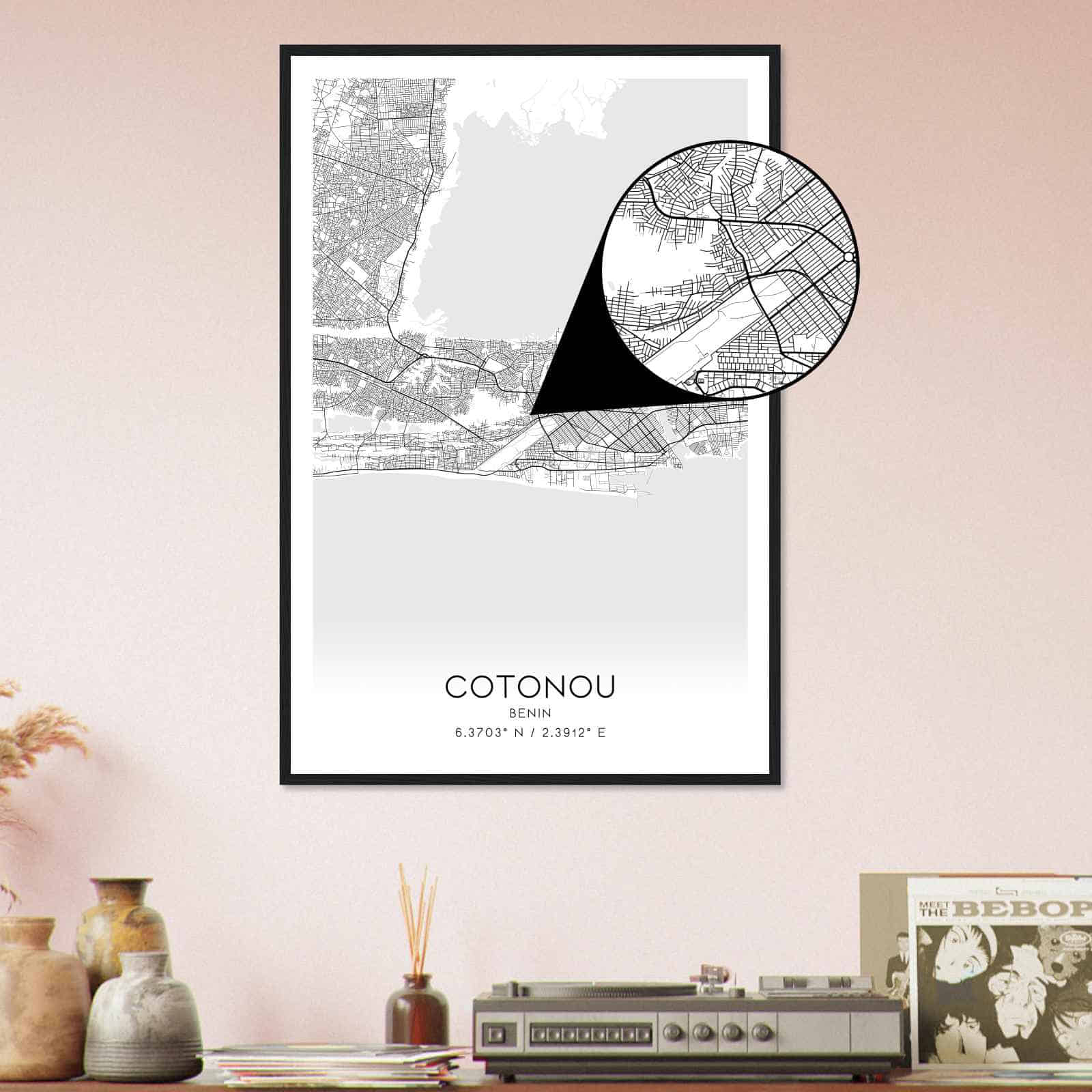 Deerfield Kansas Map Poster, Modern Home Decor Wall Art Print (Copy)