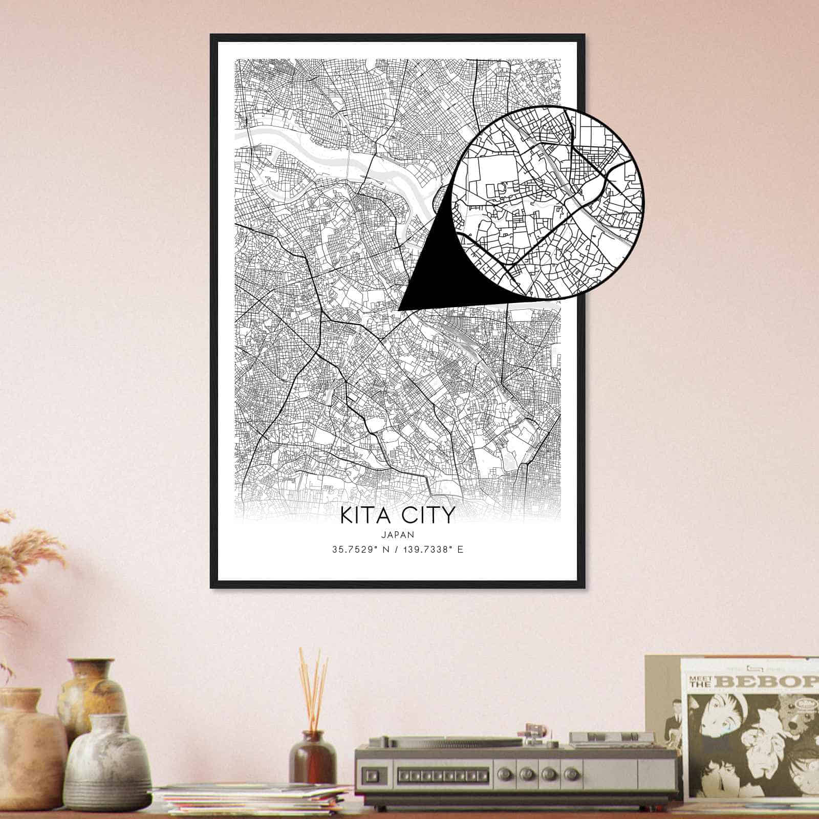 Deerfield Kansas Map Poster, Modern Home Decor Wall Art Print (Copy)