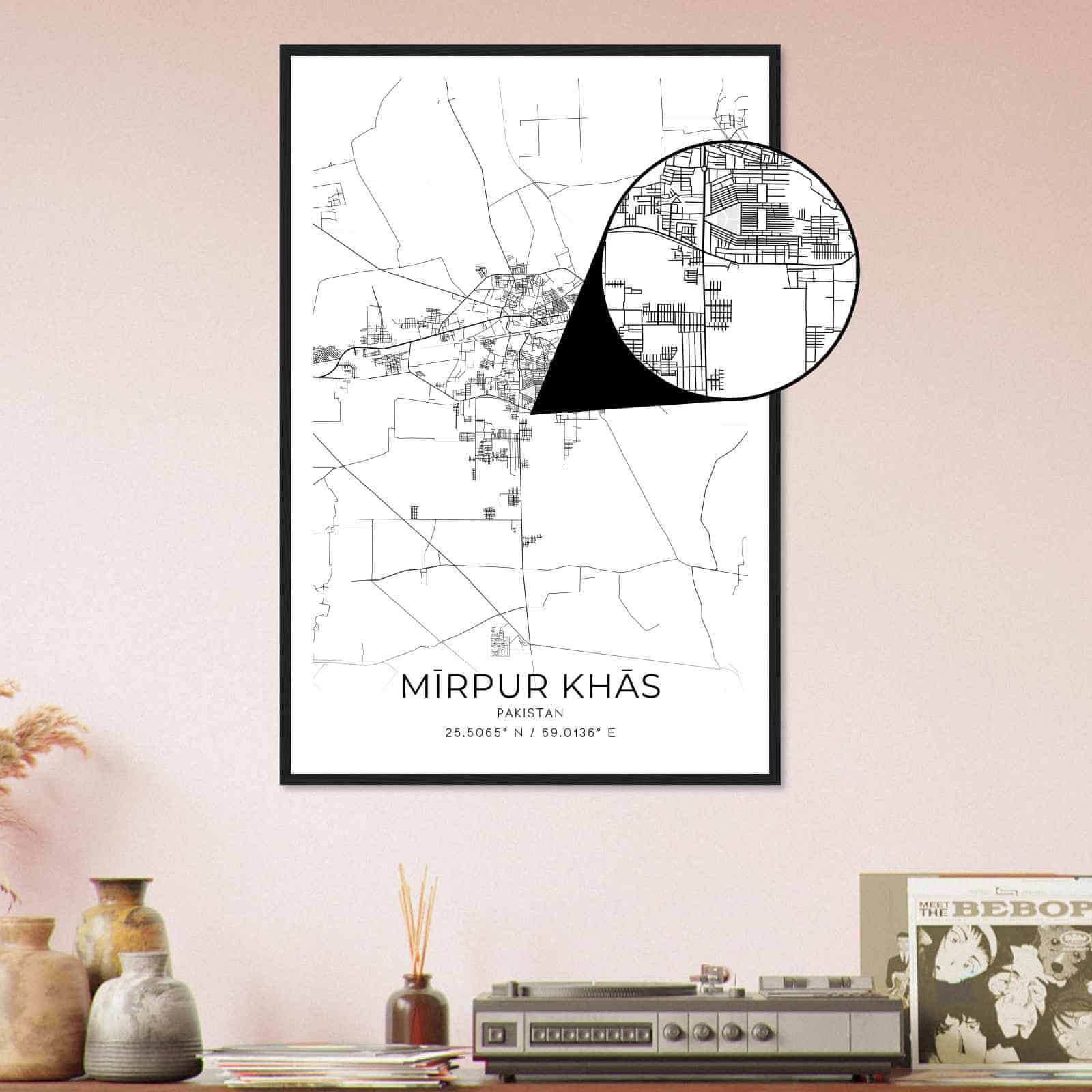 Deerfield Kansas Map Poster, Modern Home Decor Wall Art Print (Copy)