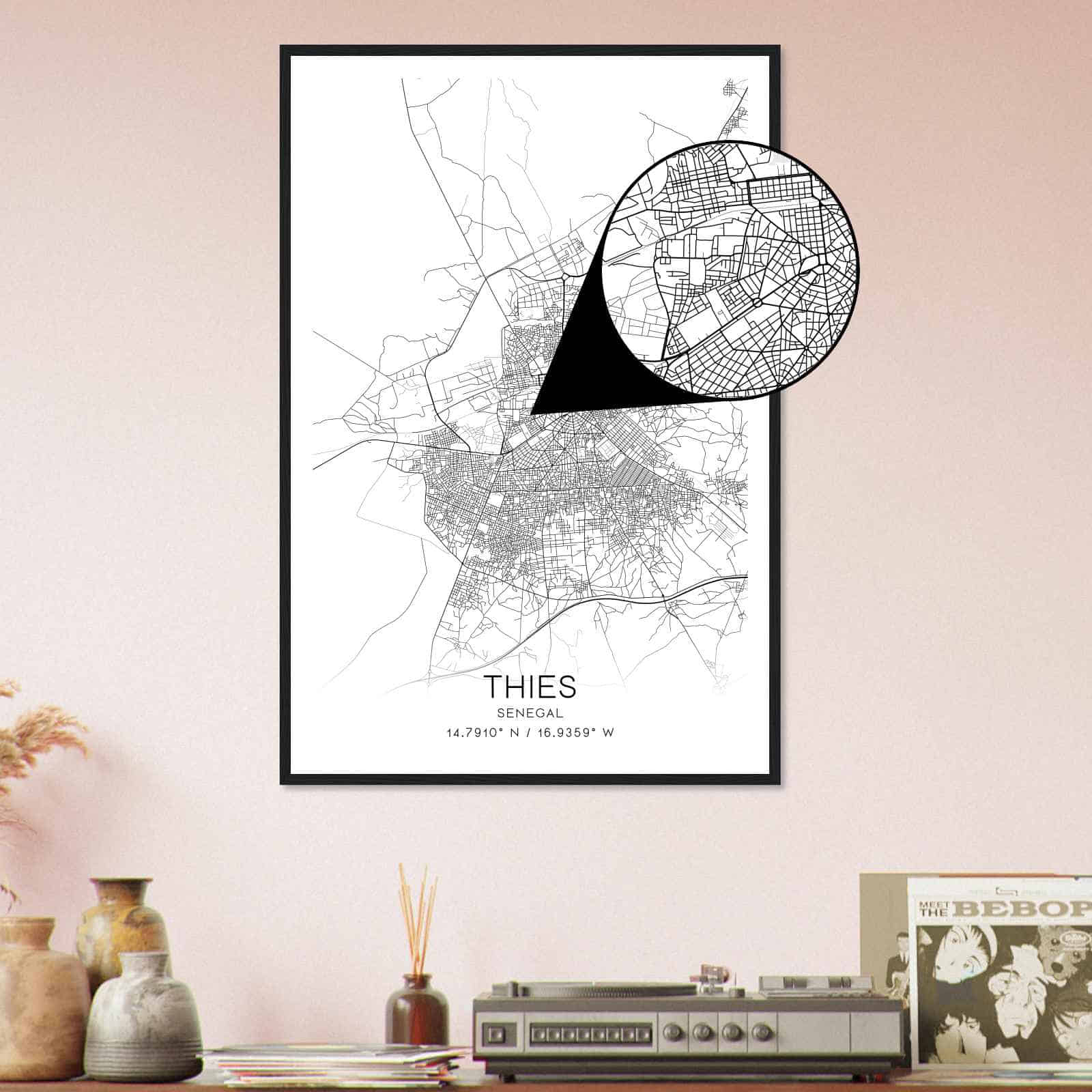 Deerfield Kansas Map Poster, Modern Home Decor Wall Art Print (Copy)