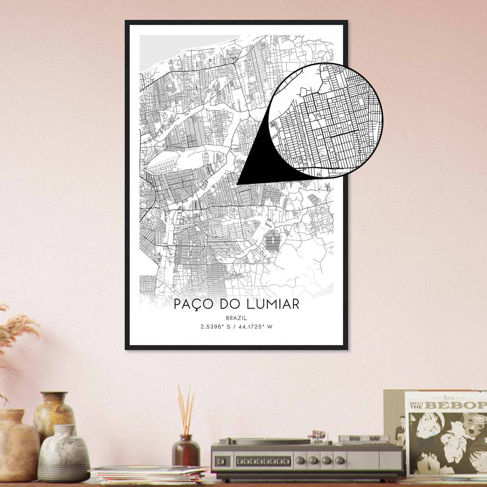 Deerfield Kansas Map Poster, Modern Home Decor Wall Art Print (Copy)