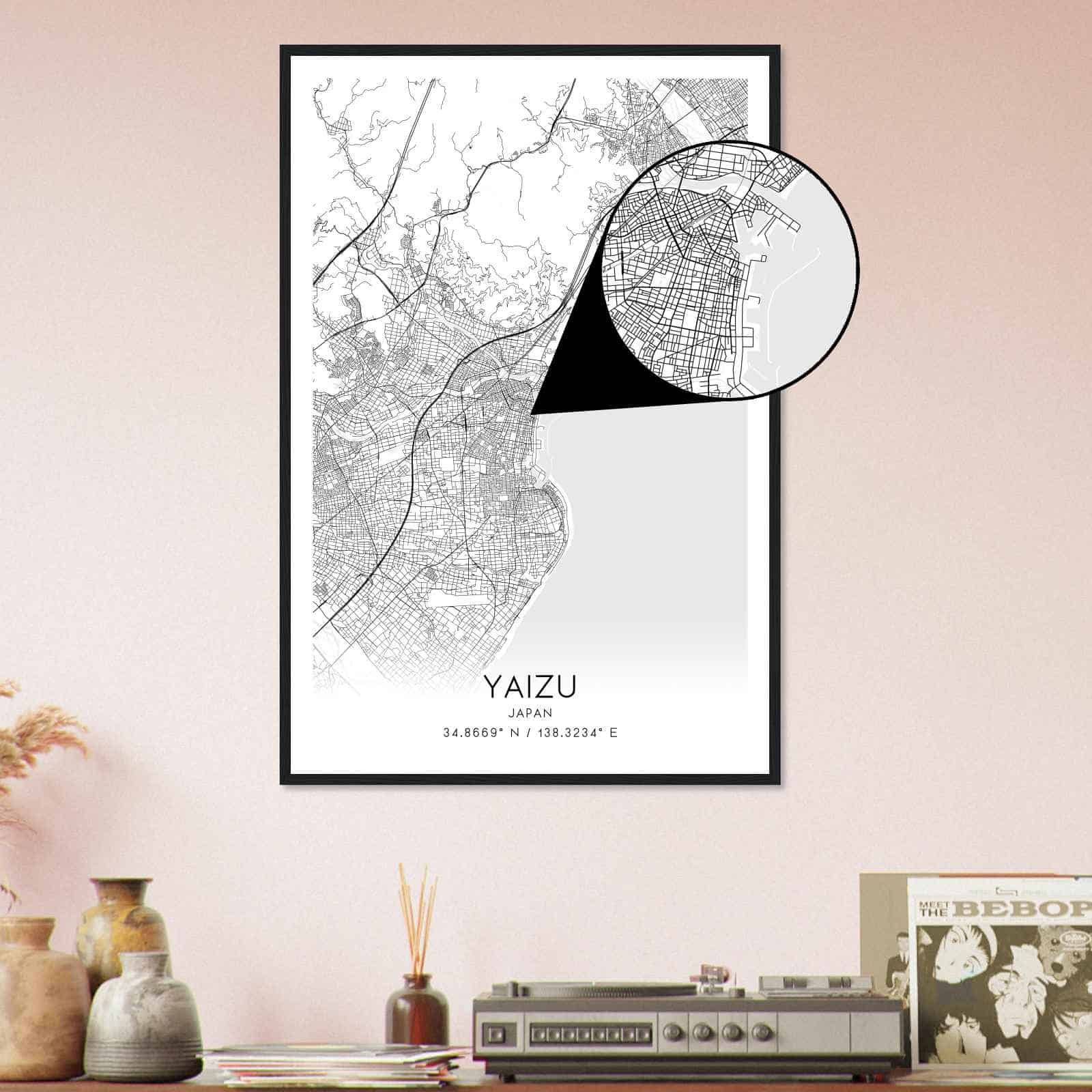 Deerfield Kansas Map Poster, Modern Home Decor Wall Art Print (Copy)