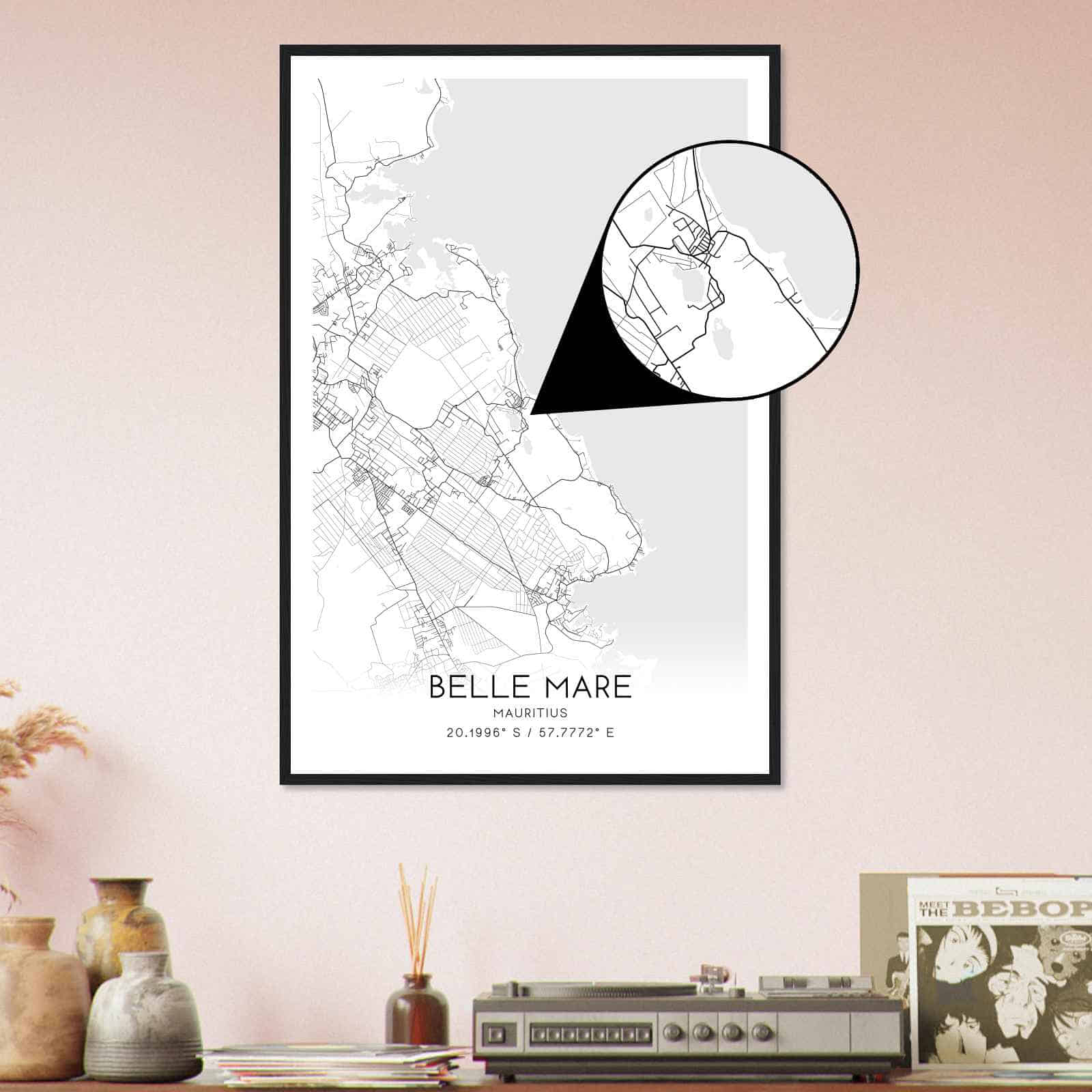 Deerfield Kansas Map Poster, Modern Home Decor Wall Art Print (Copy)
