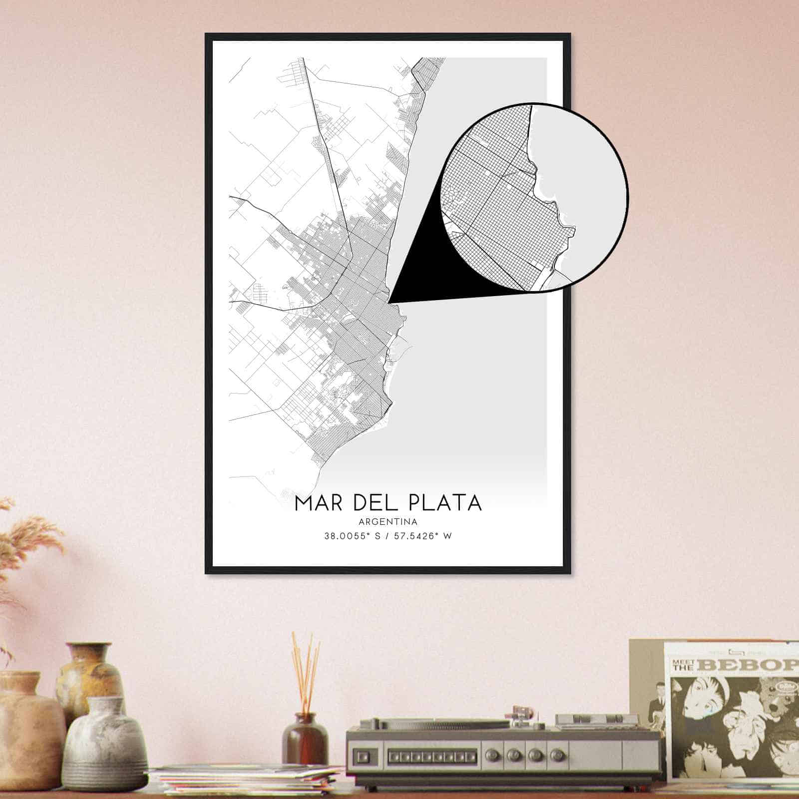 Deerfield Kansas Map Poster, Modern Home Decor Wall Art Print (Copy)