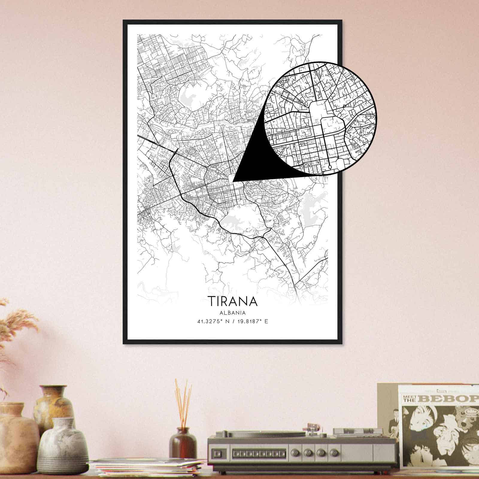 Deerfield Kansas Map Poster, Modern Home Decor Wall Art Print (Copy)