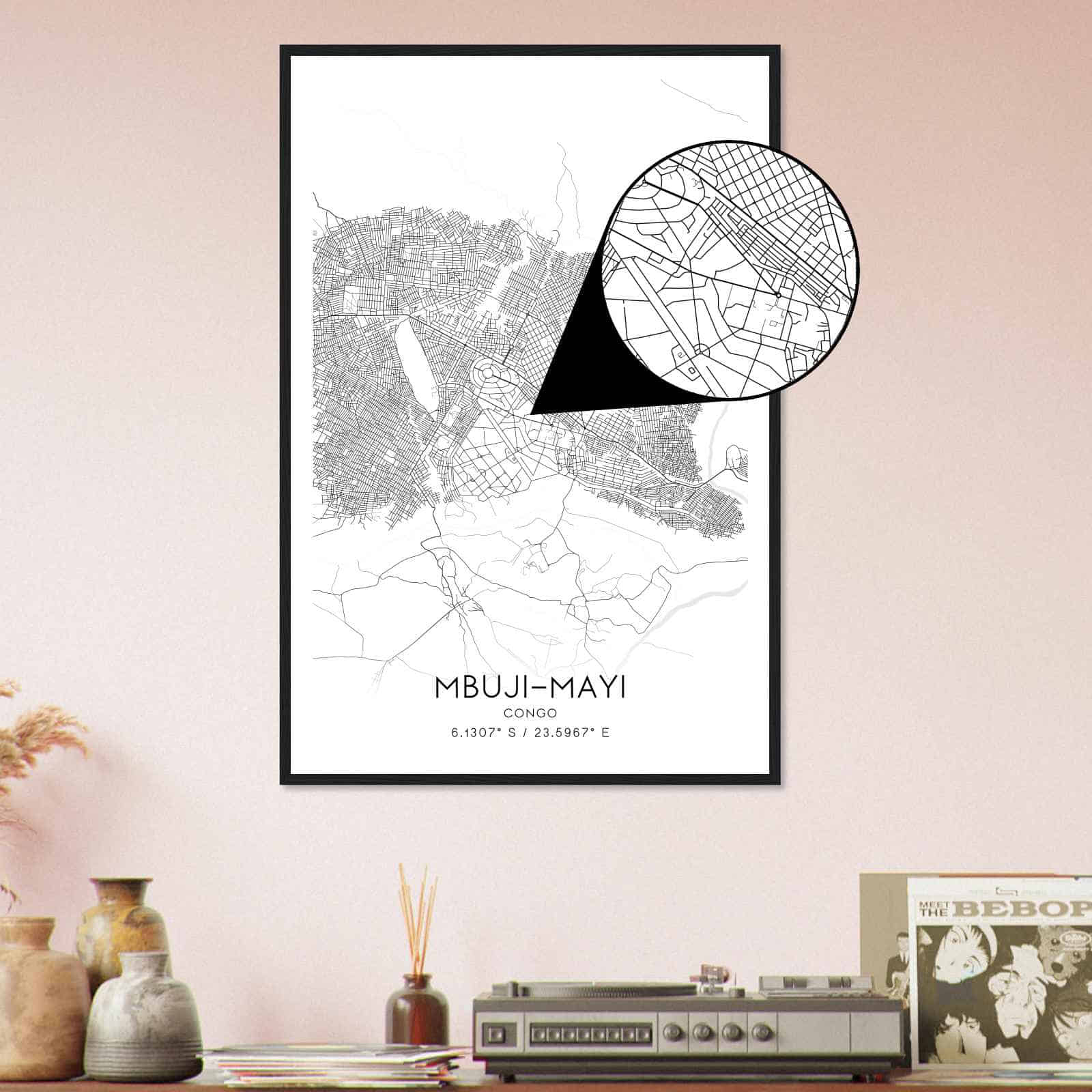 Deerfield Kansas Map Poster, Modern Home Decor Wall Art Print (Copy)