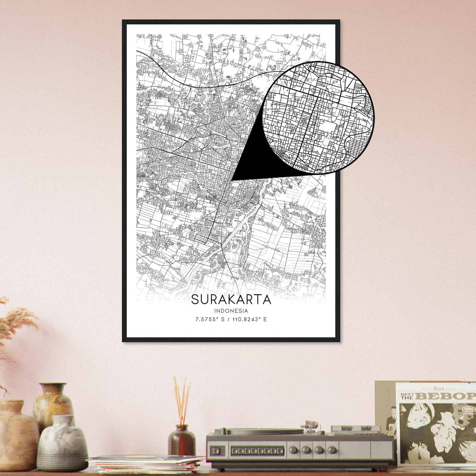 Deerfield Kansas Map Poster, Modern Home Decor Wall Art Print (Copy)