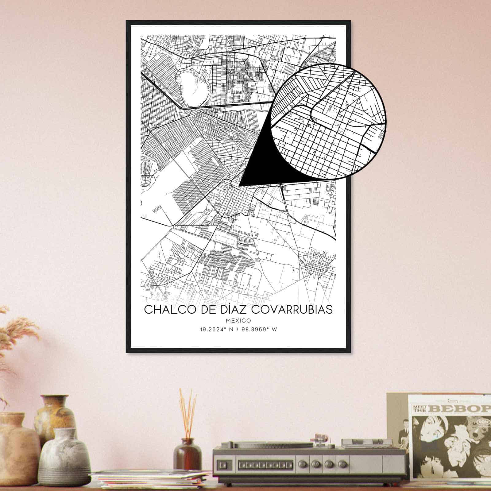 Deerfield Kansas Map Poster, Modern Home Decor Wall Art Print (Copy)