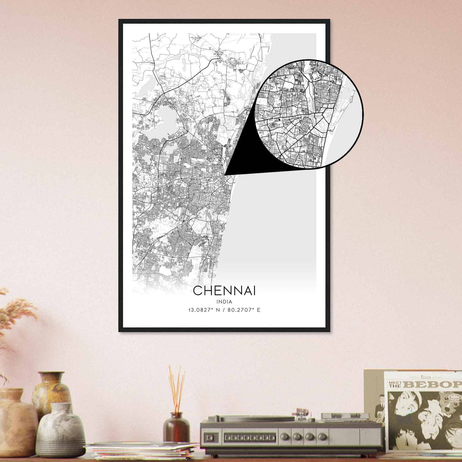 Deerfield Kansas Map Poster, Modern Home Decor Wall Art Print (Copy)