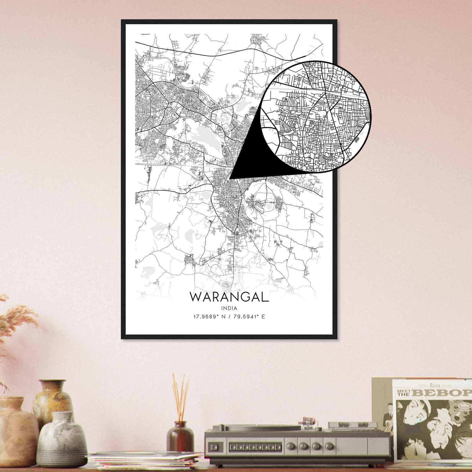Deerfield Kansas Map Poster, Modern Home Decor Wall Art Print (Copy)