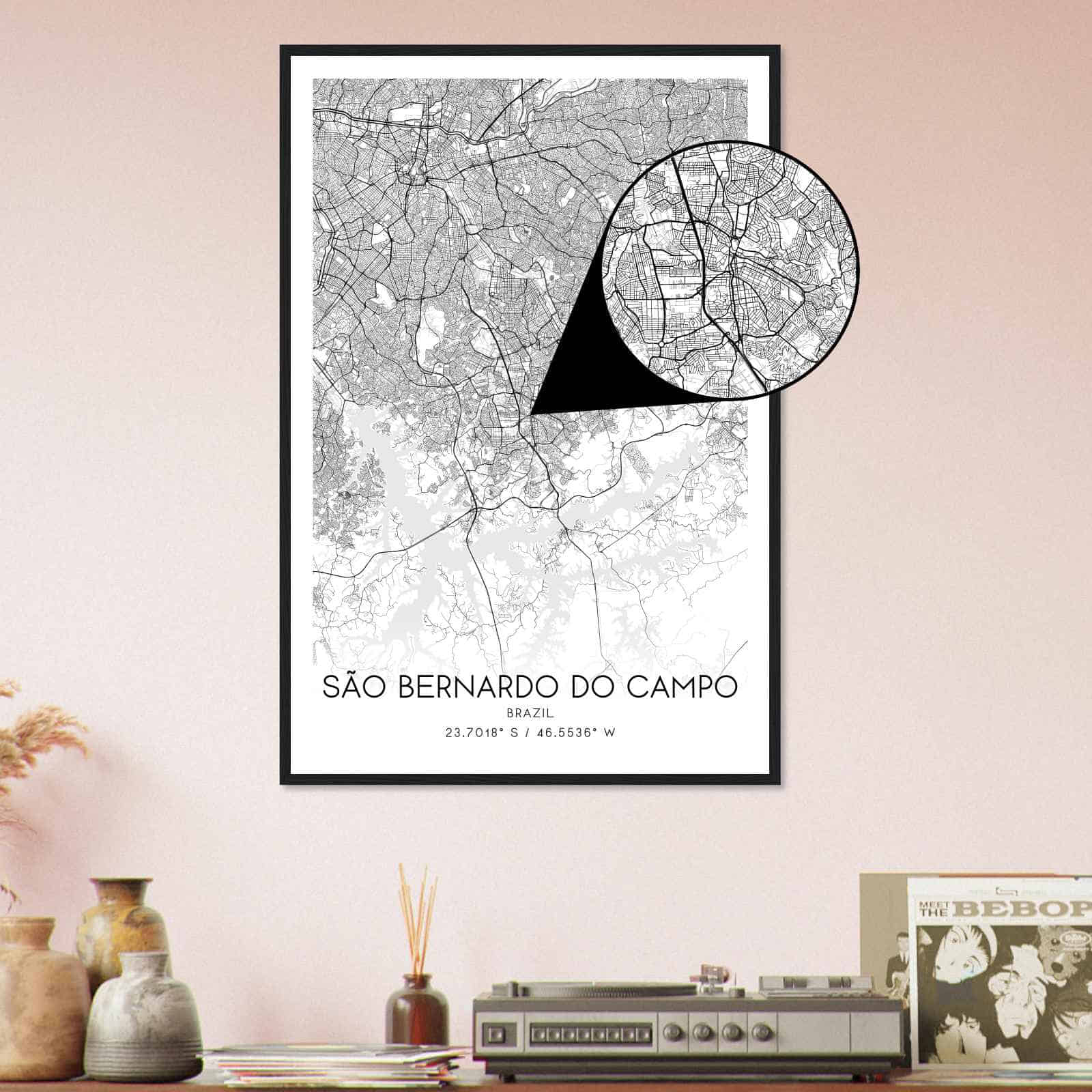 Deerfield Kansas Map Poster, Modern Home Decor Wall Art Print (Copy)