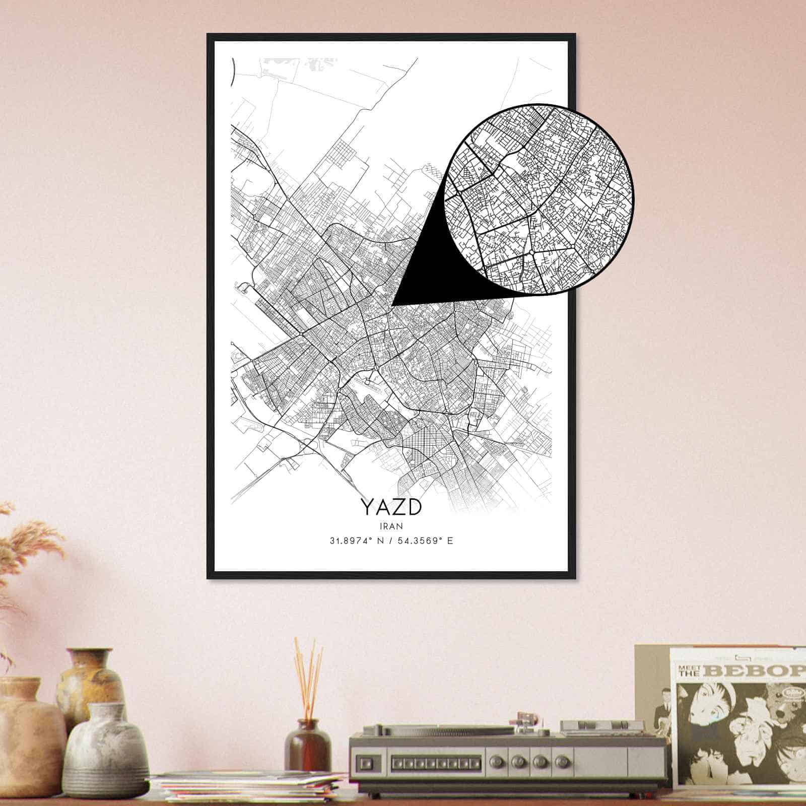 Deerfield Kansas Map Poster, Modern Home Decor Wall Art Print (Copy)