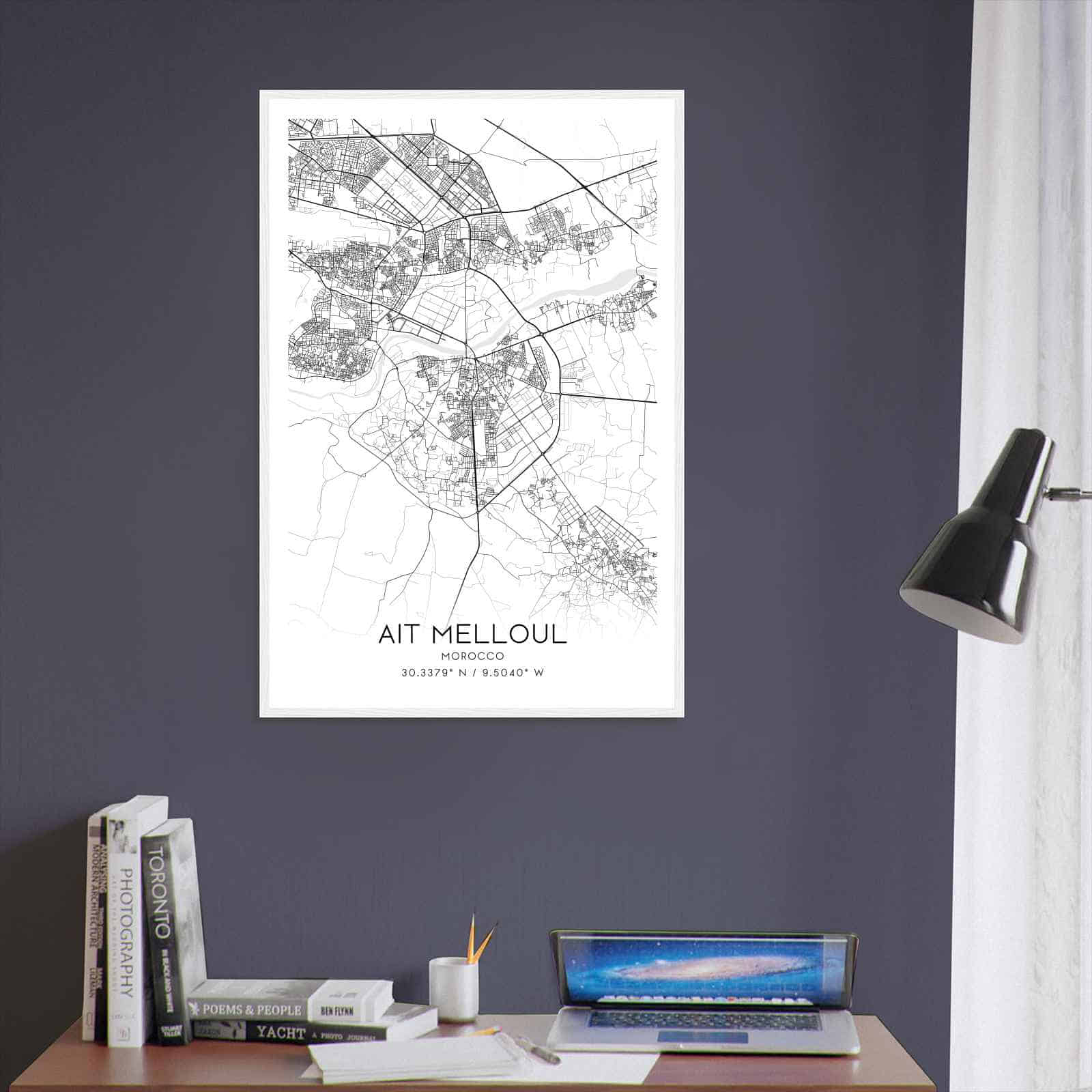 Deerfield Kansas Map Poster, Modern Home Decor Wall Art Print (Copy)