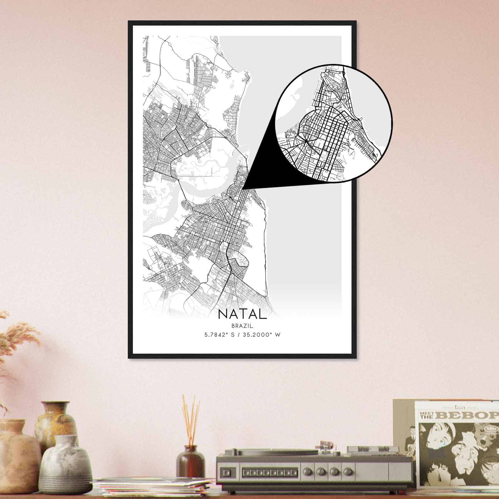 Deerfield Kansas Map Poster, Modern Home Decor Wall Art Print (Copy)