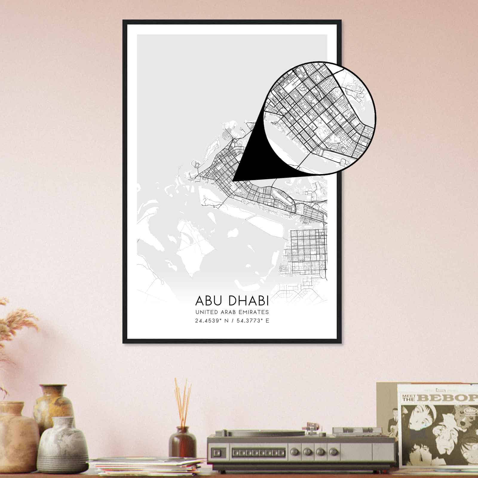 Deerfield Kansas Map Poster, Modern Home Decor Wall Art Print (Copy)