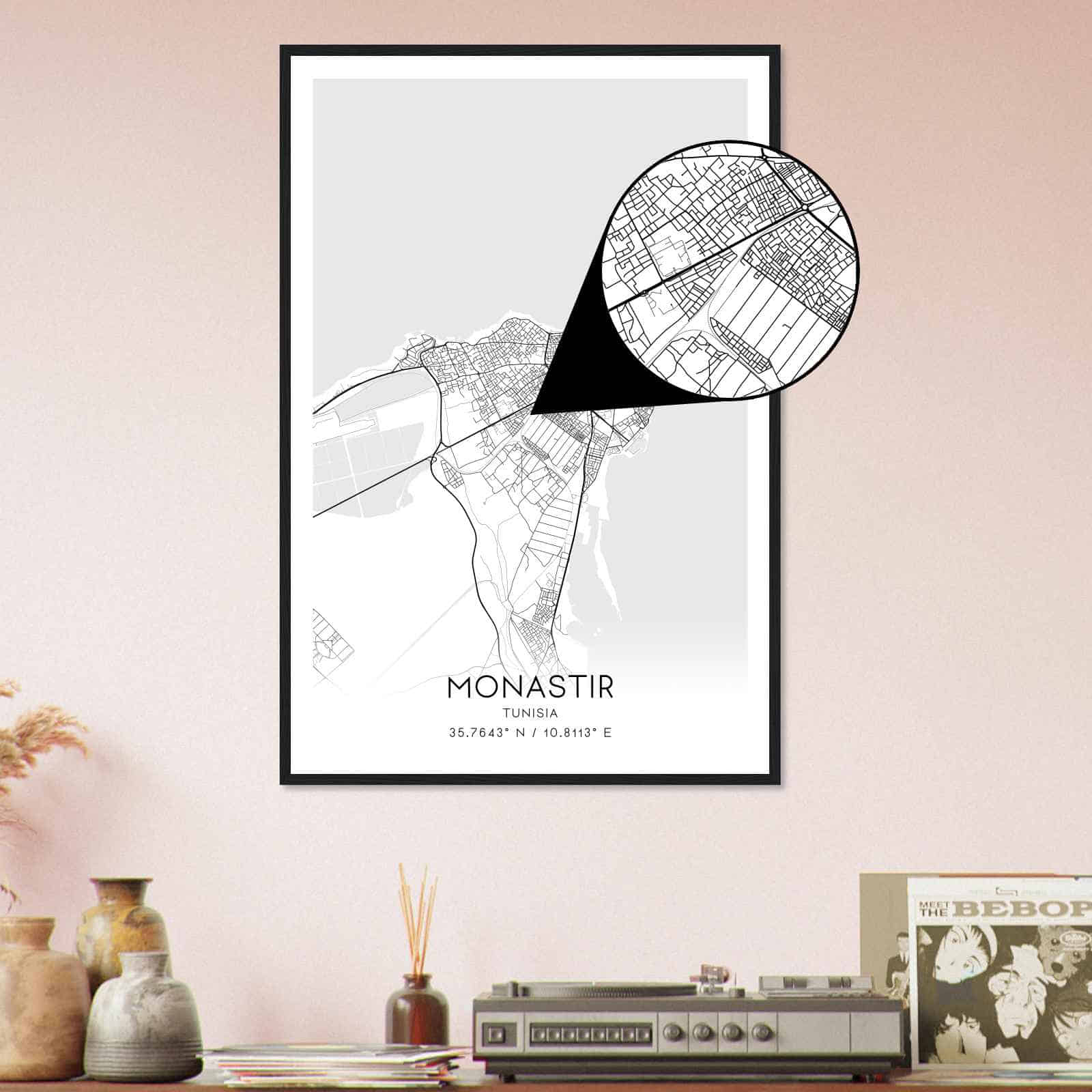 Deerfield Kansas Map Poster, Modern Home Decor Wall Art Print (Copy)