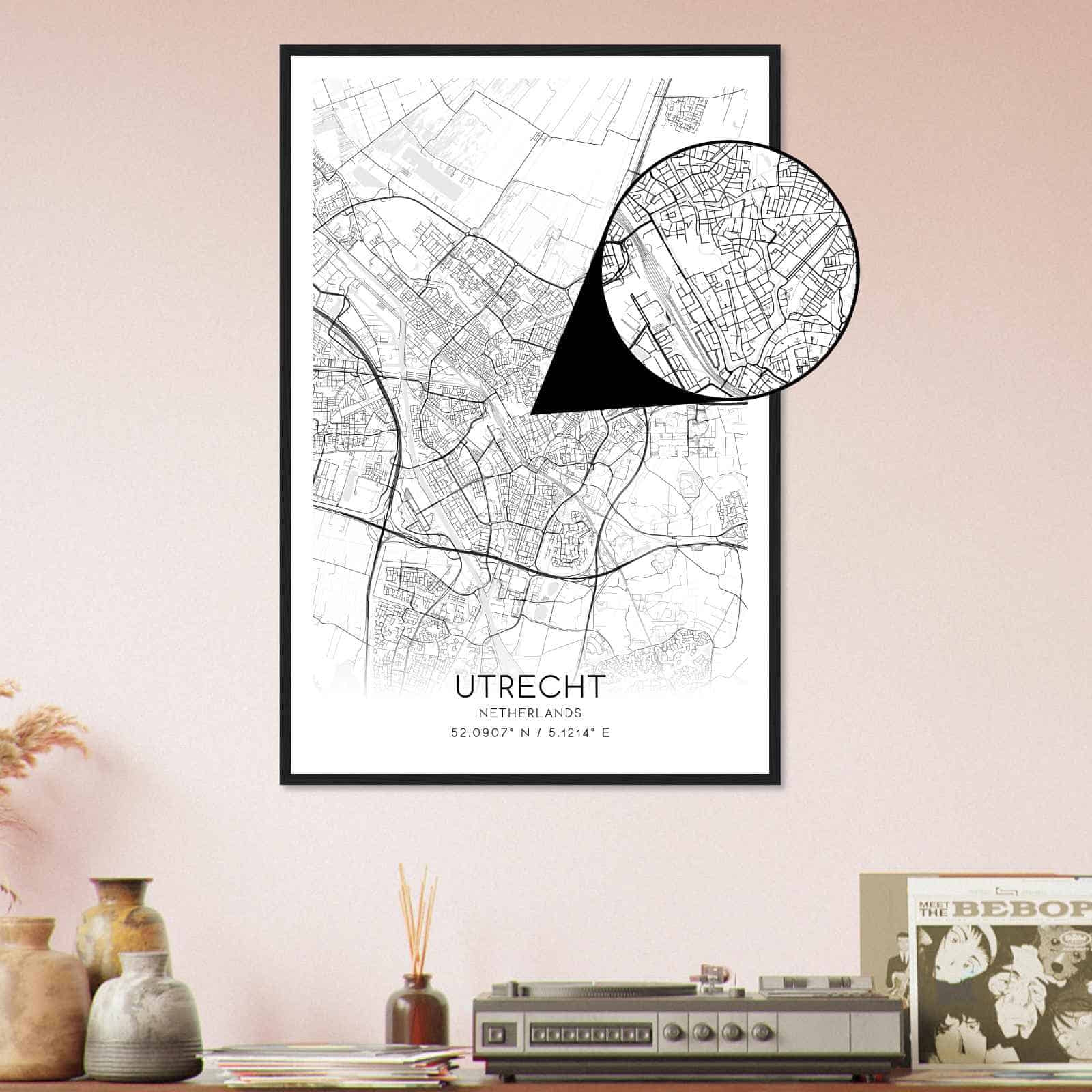 Deerfield Kansas Map Poster, Modern Home Decor Wall Art Print (Copy)