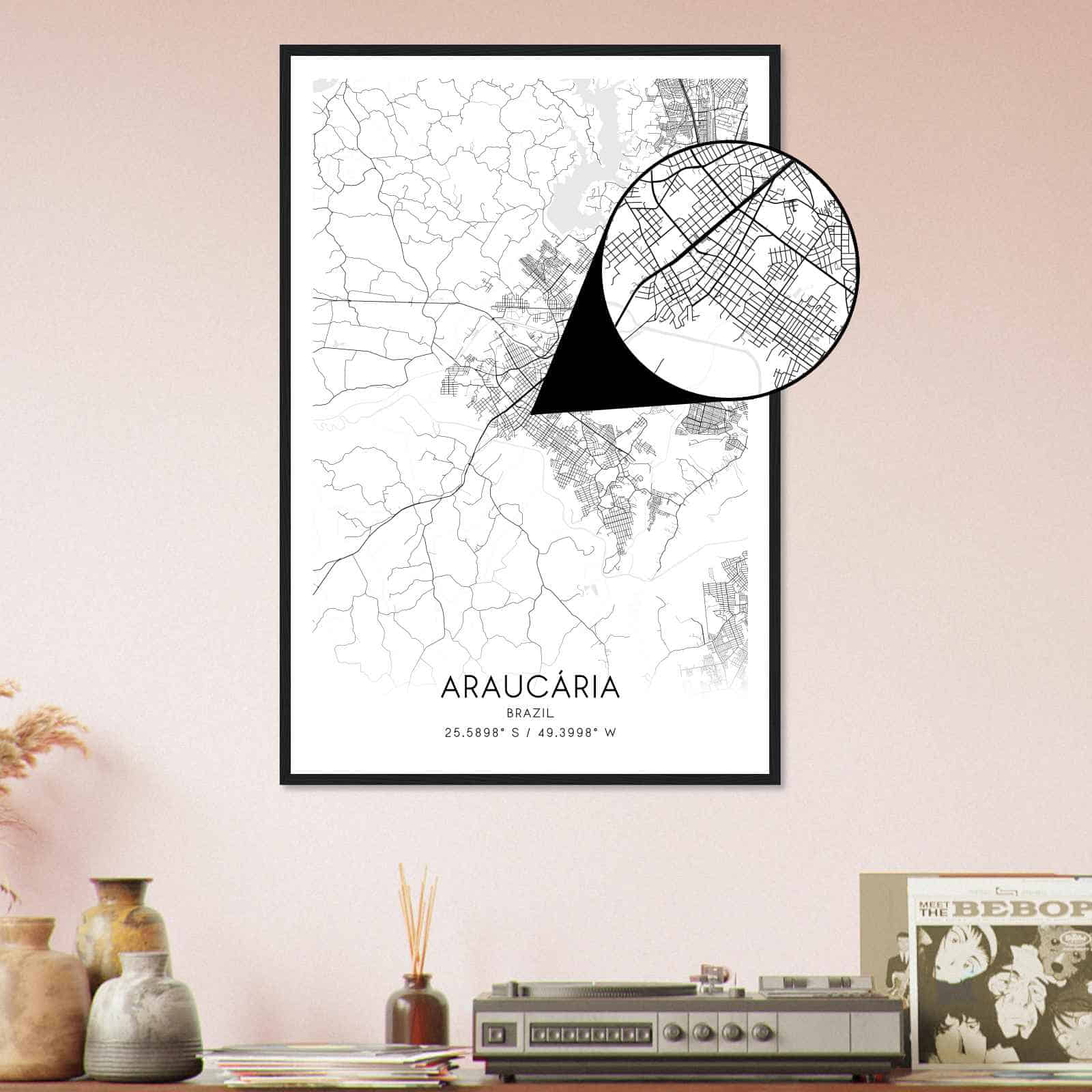 Deerfield Kansas Map Poster, Modern Home Decor Wall Art Print (Copy)